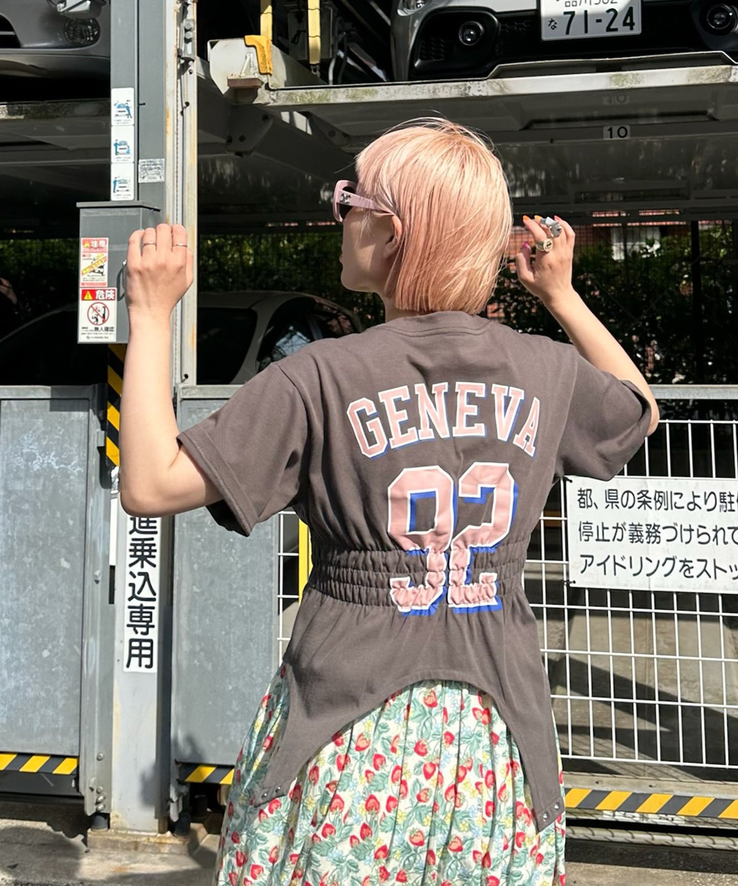 シャーリング裾ぴろんT【スミクロ】