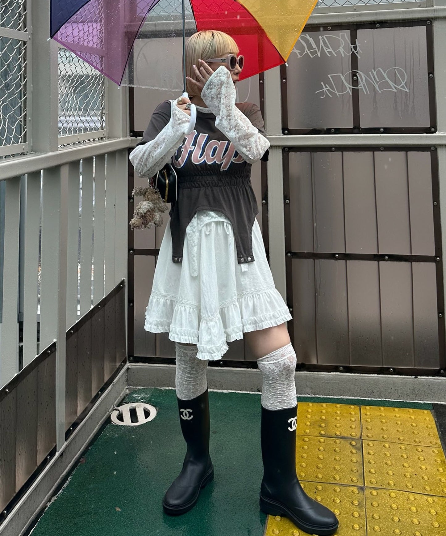 シャーリング裾ぴろんT【スミクロ】