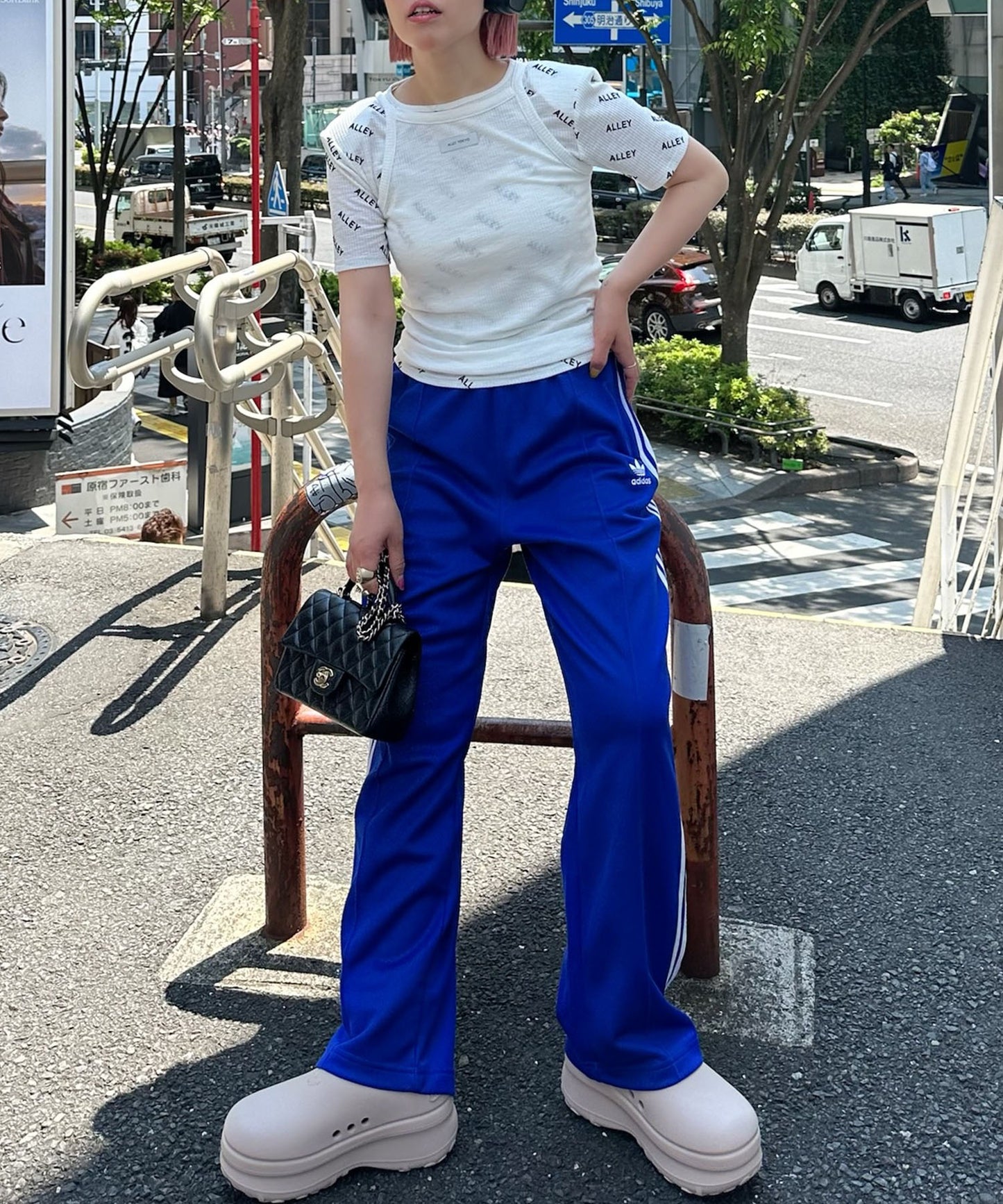 Alleyロゴ総柄T＆アメスリタンクセット【オフホワイト】