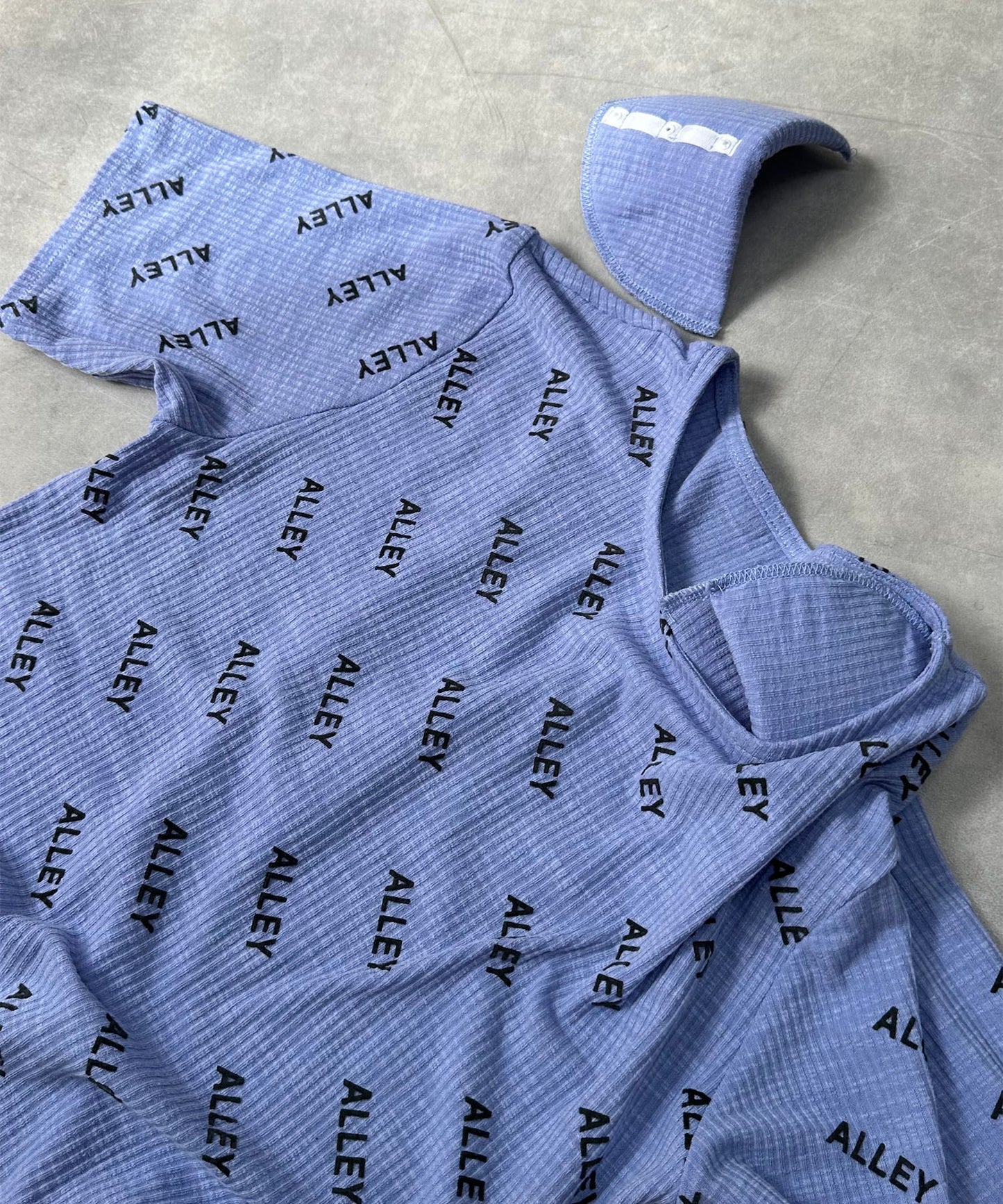 Alleyロゴ総柄T＆アメスリタンクセット【サックスブルー】
