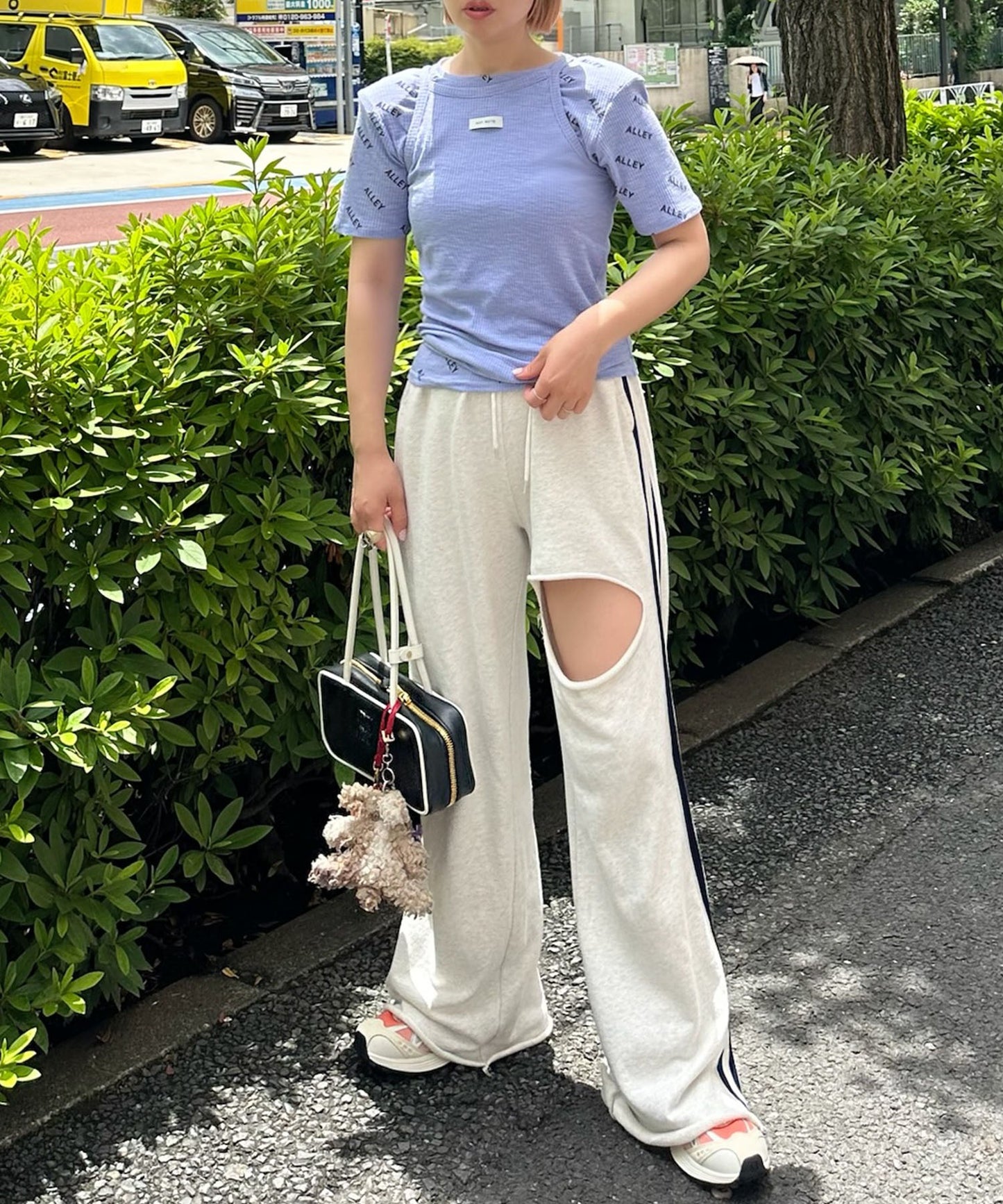 Alleyロゴ総柄T＆アメスリタンクセット【サックスブルー】