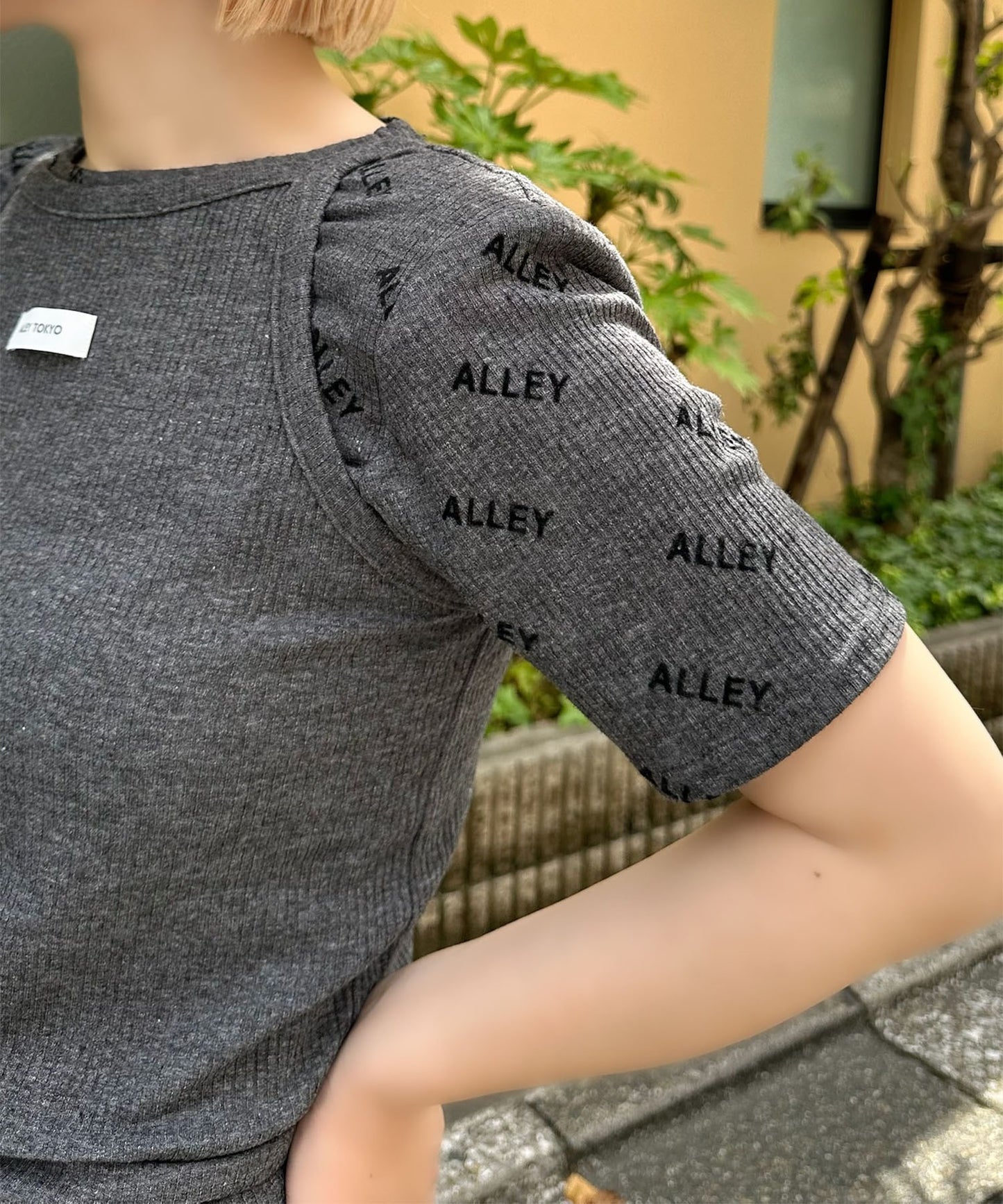 Alleyロゴ総柄T＆アメスリタンクセット【チャコール】