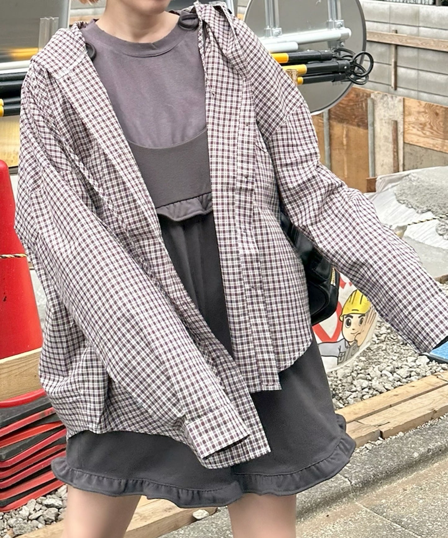 ハートポケサロペ【チャコール】