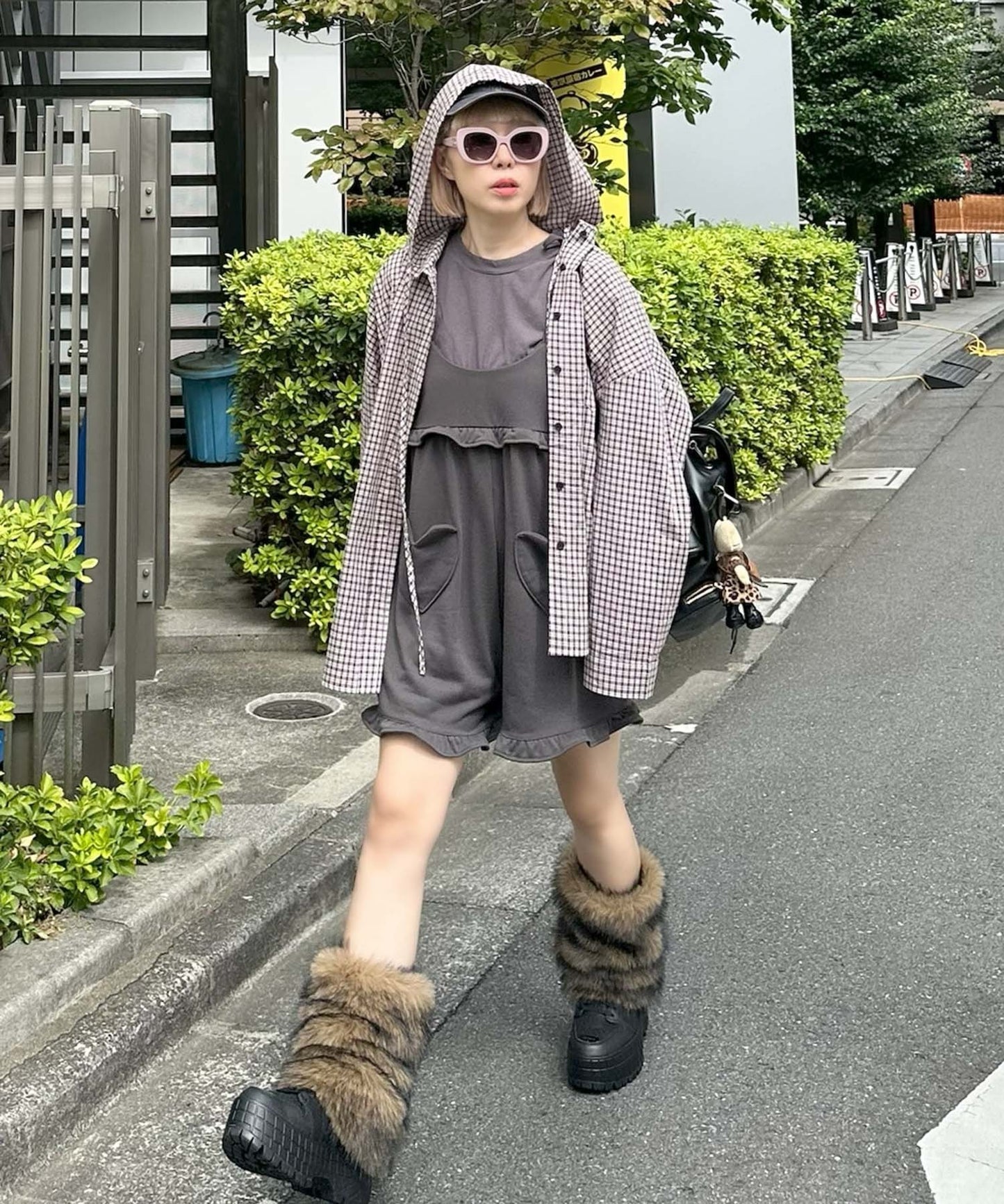 ハートポケサロペ【チャコール】