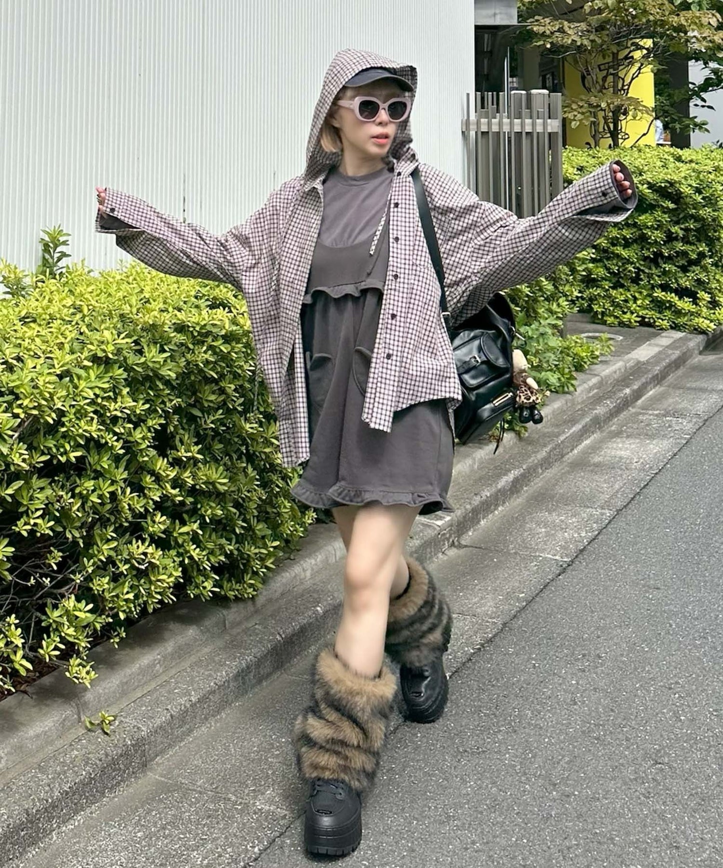 ハートポケサロペ【チャコール】