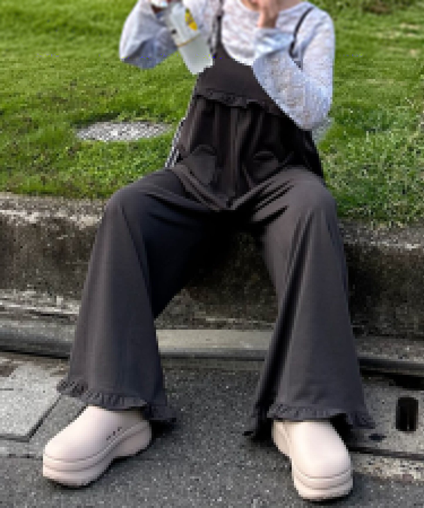 ハートポケサロペ【チャコール】