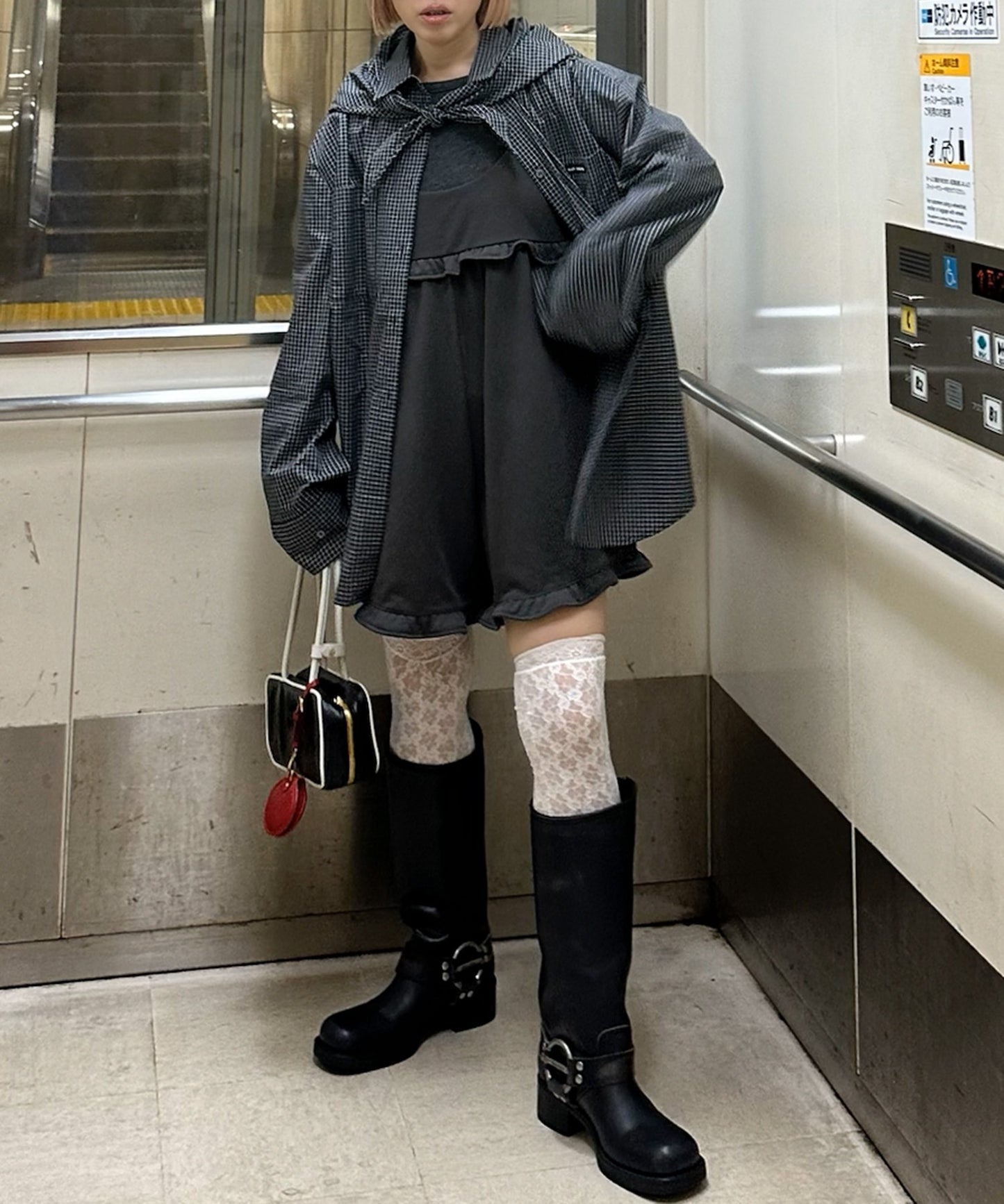 ハートポケサロペ【チャコール】