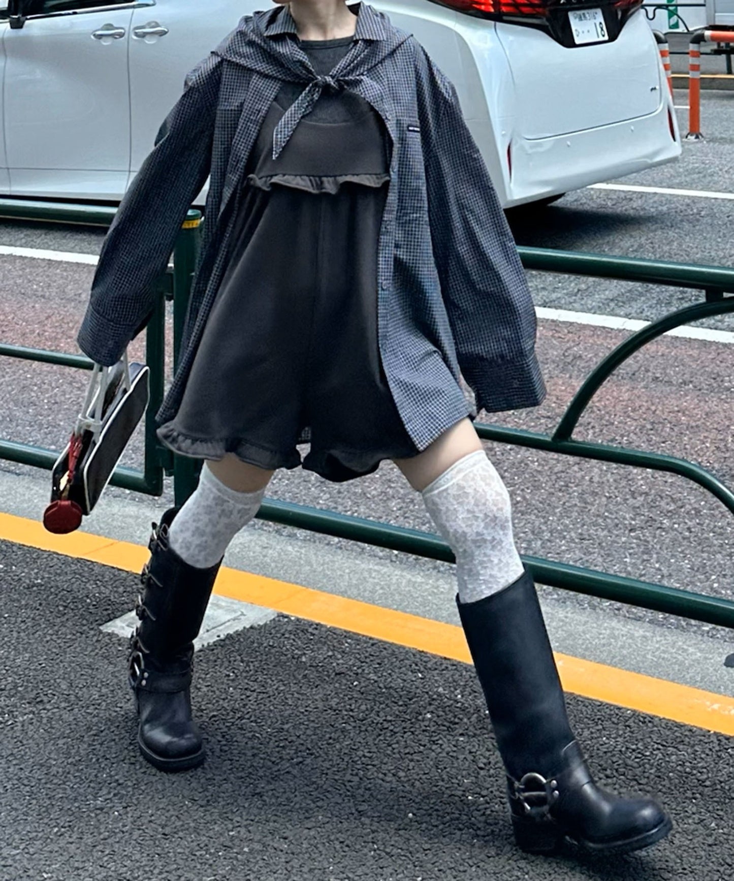 ハートポケサロペ【チャコール】