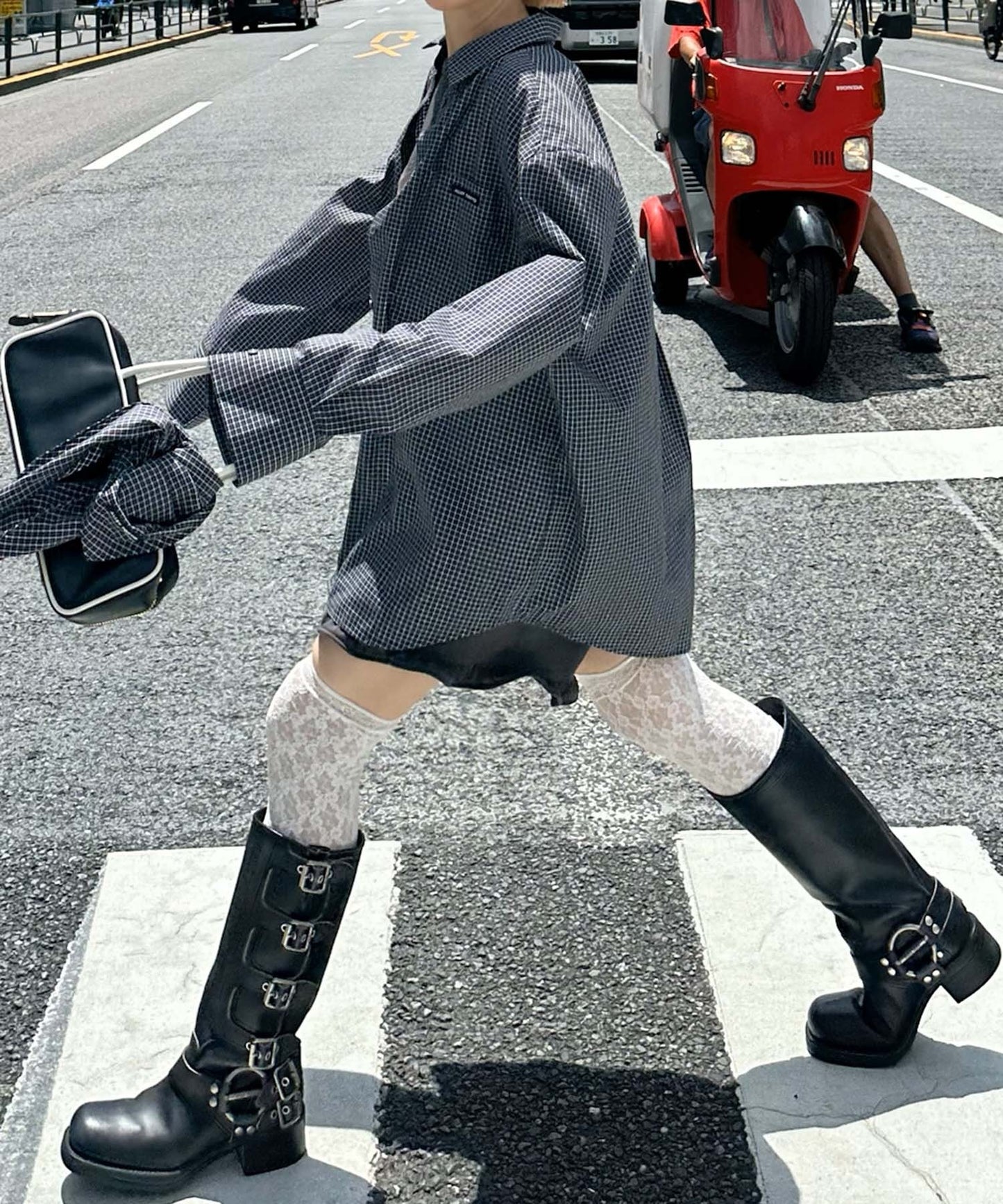 ハートポケサロペ【チャコール】