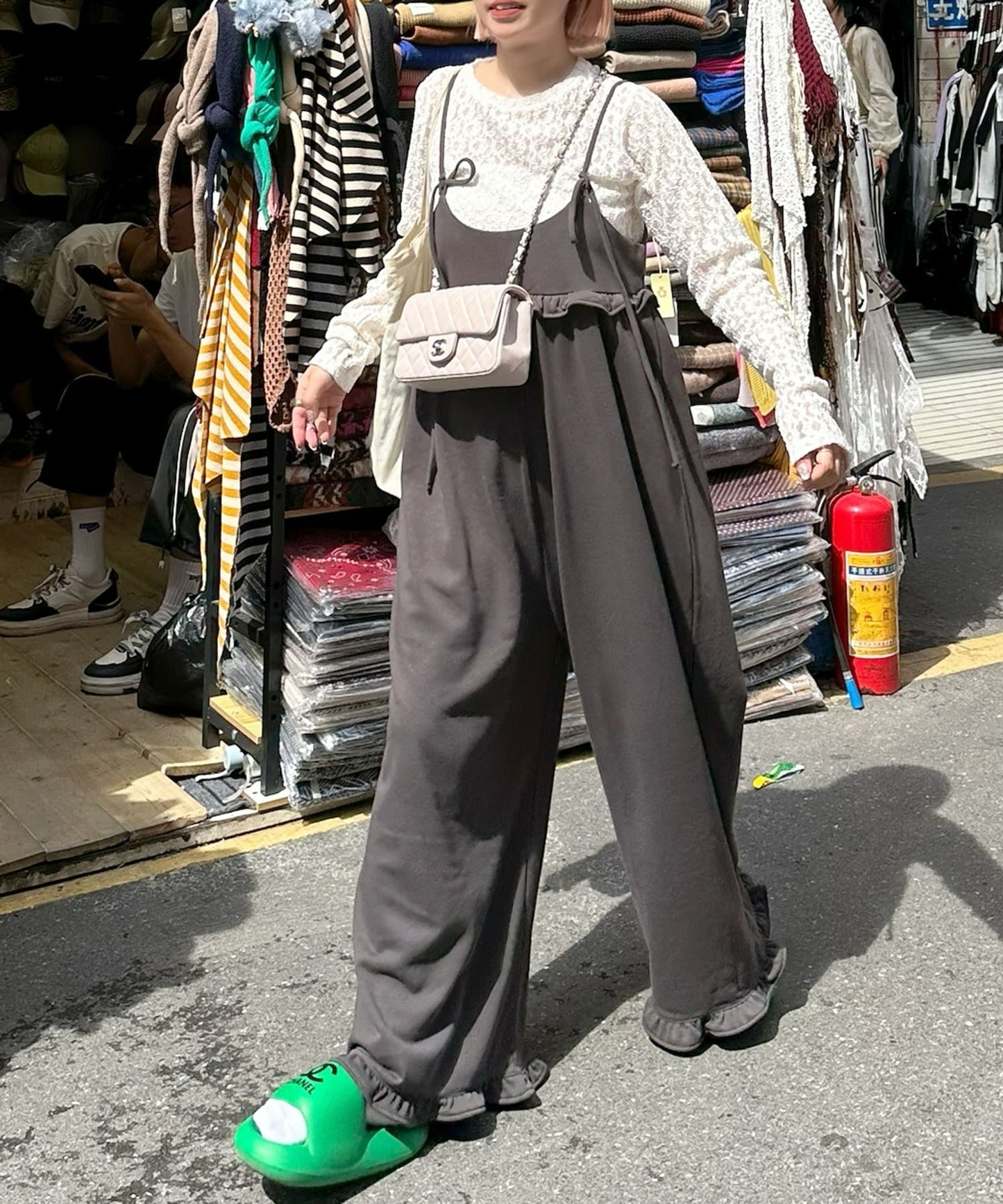 ハートポケサロペ【チャコール】