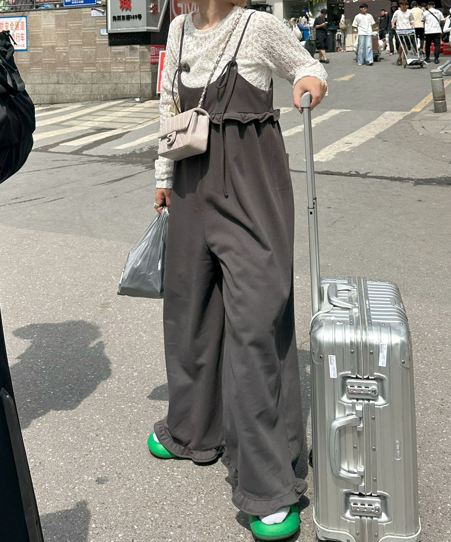 ハートポケサロペ【チャコール】