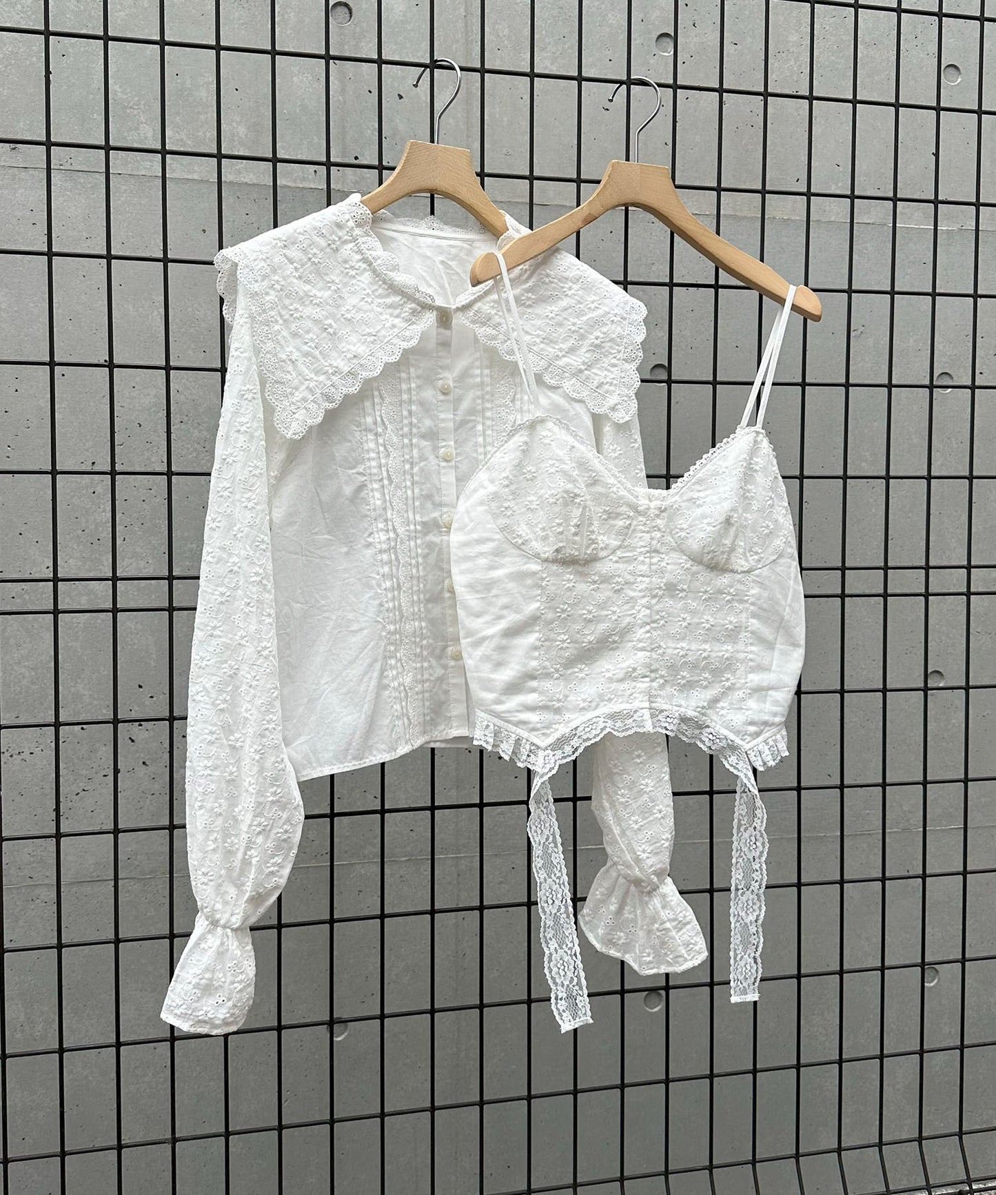 レースセーラーブラウス【オフホワイト】