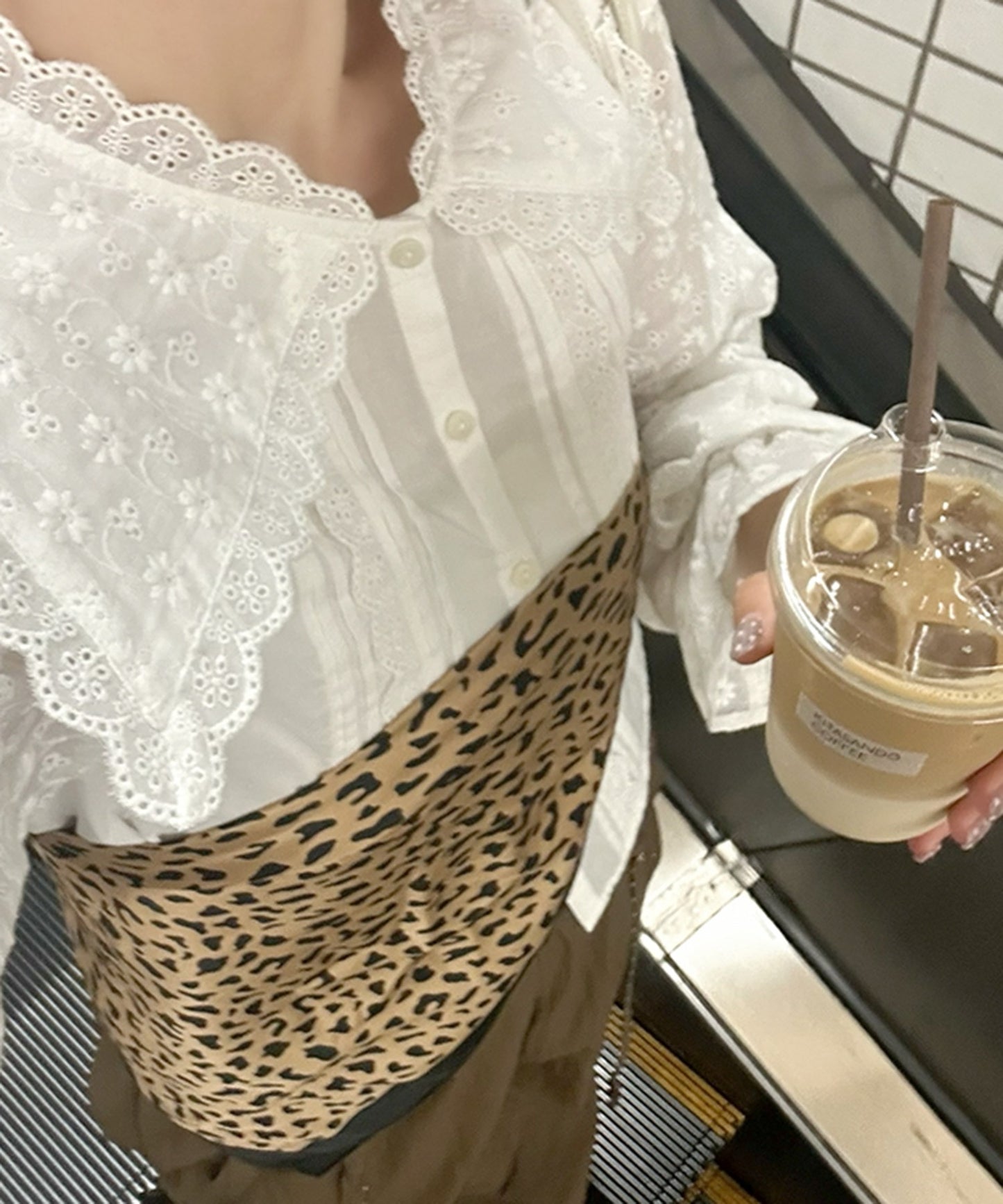 レースセーラーブラウス【オフホワイト】