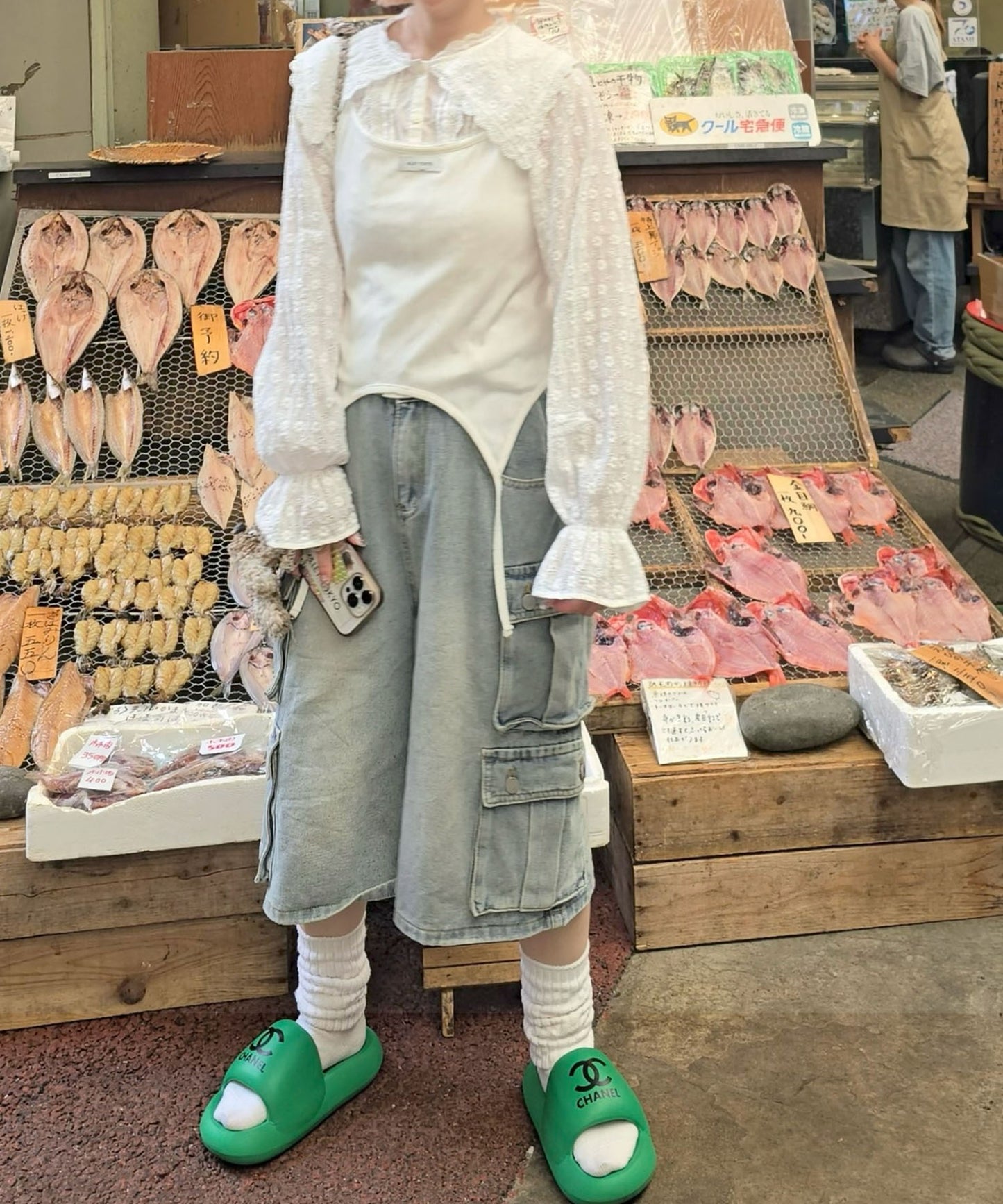 レースセーラーブラウス【オフホワイト】