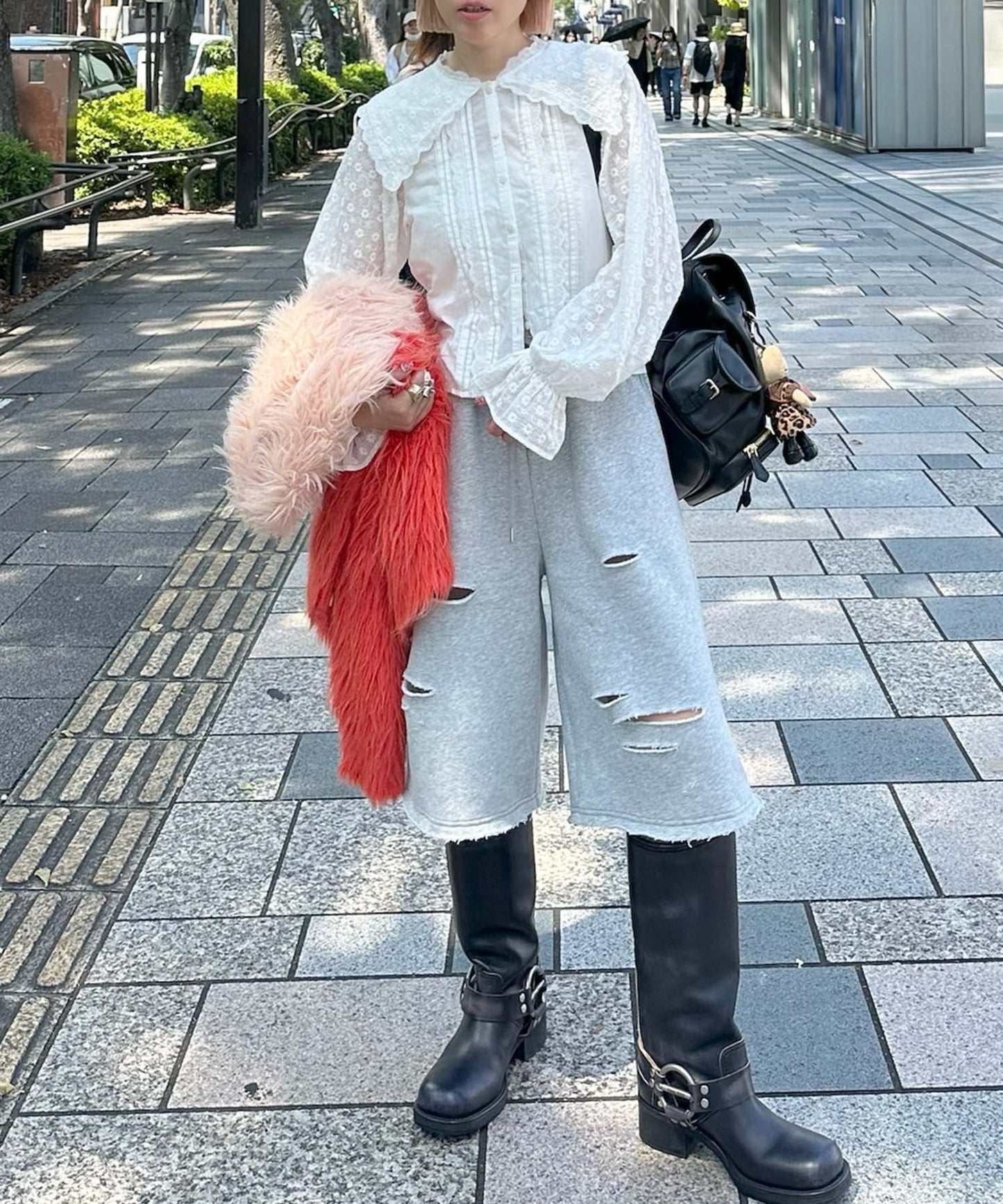 レースセーラーブラウス【オフホワイト】