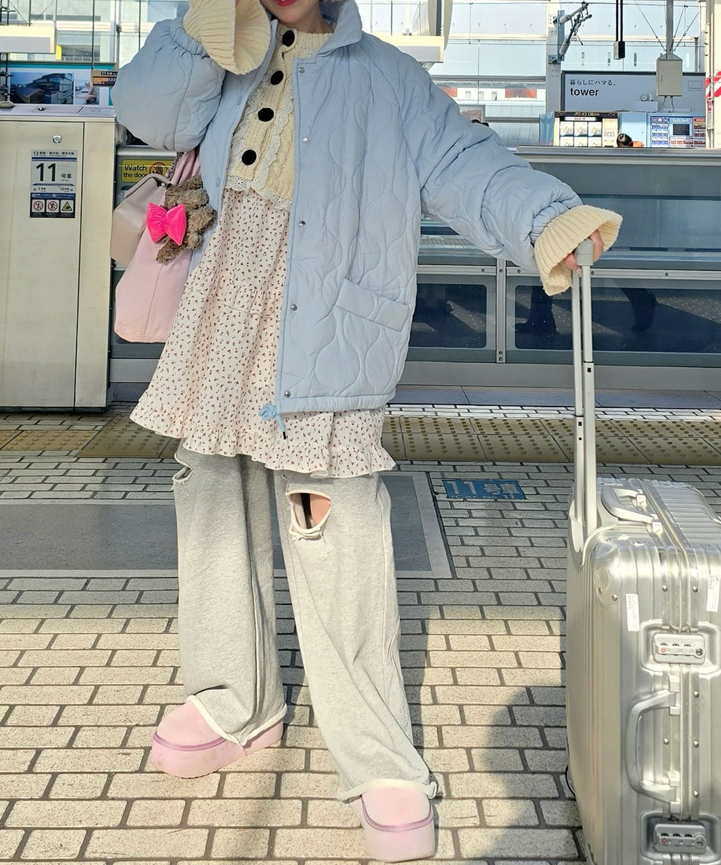 フリルティアードキャミワンピミニ【オフホワイト】