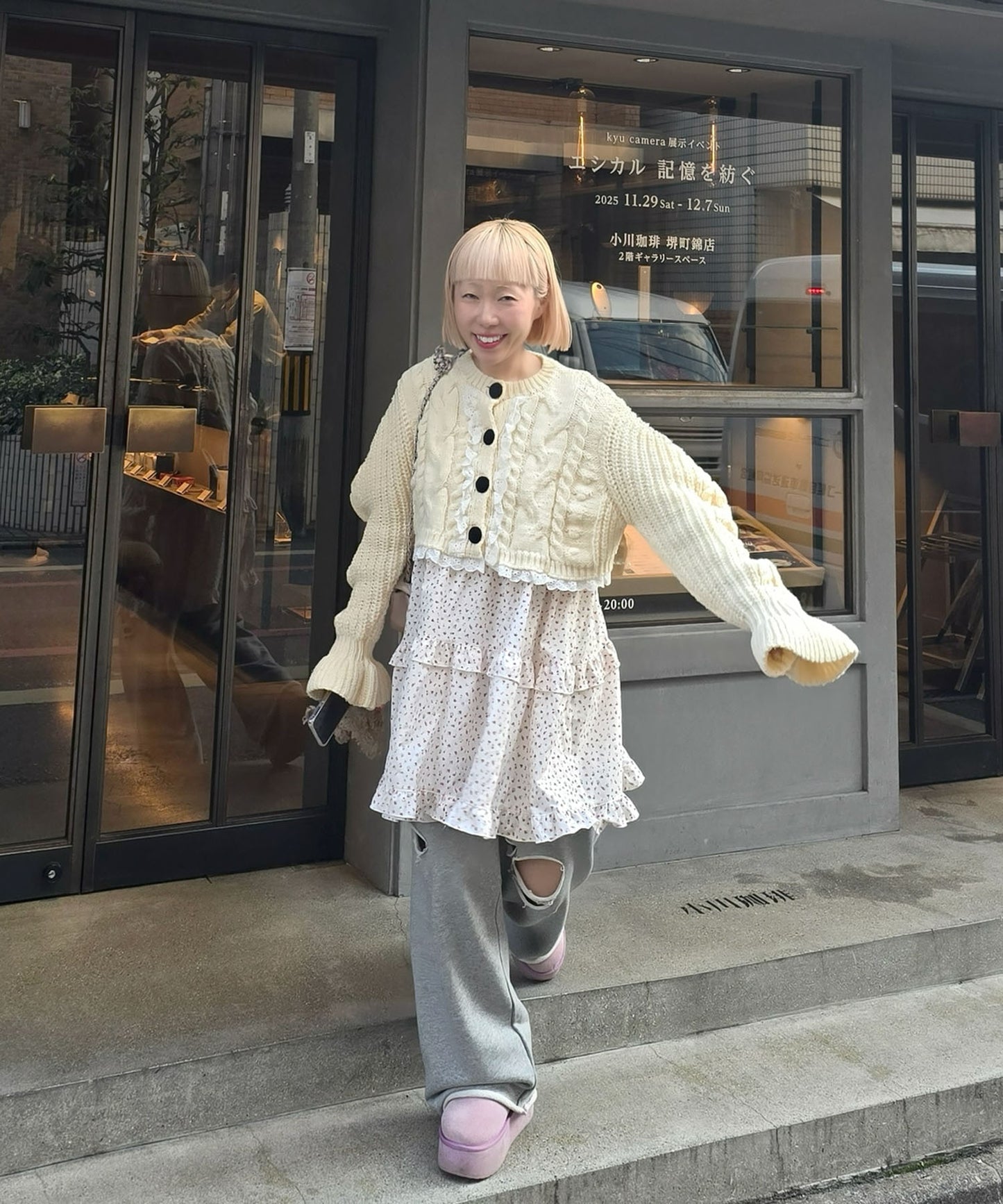 フリルティアードキャミワンピミニ【オフホワイト】