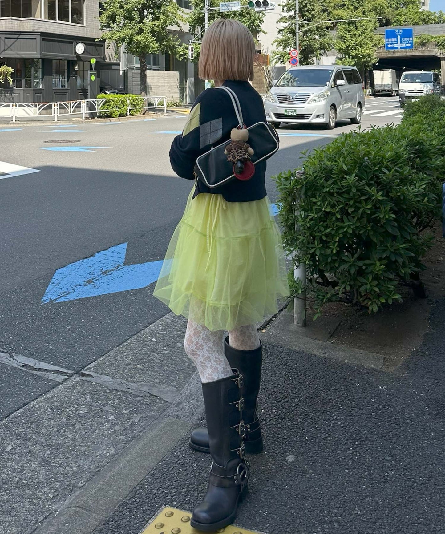 マルチウェイ過ぎるチュールコルセットワンピ【イエロー】
