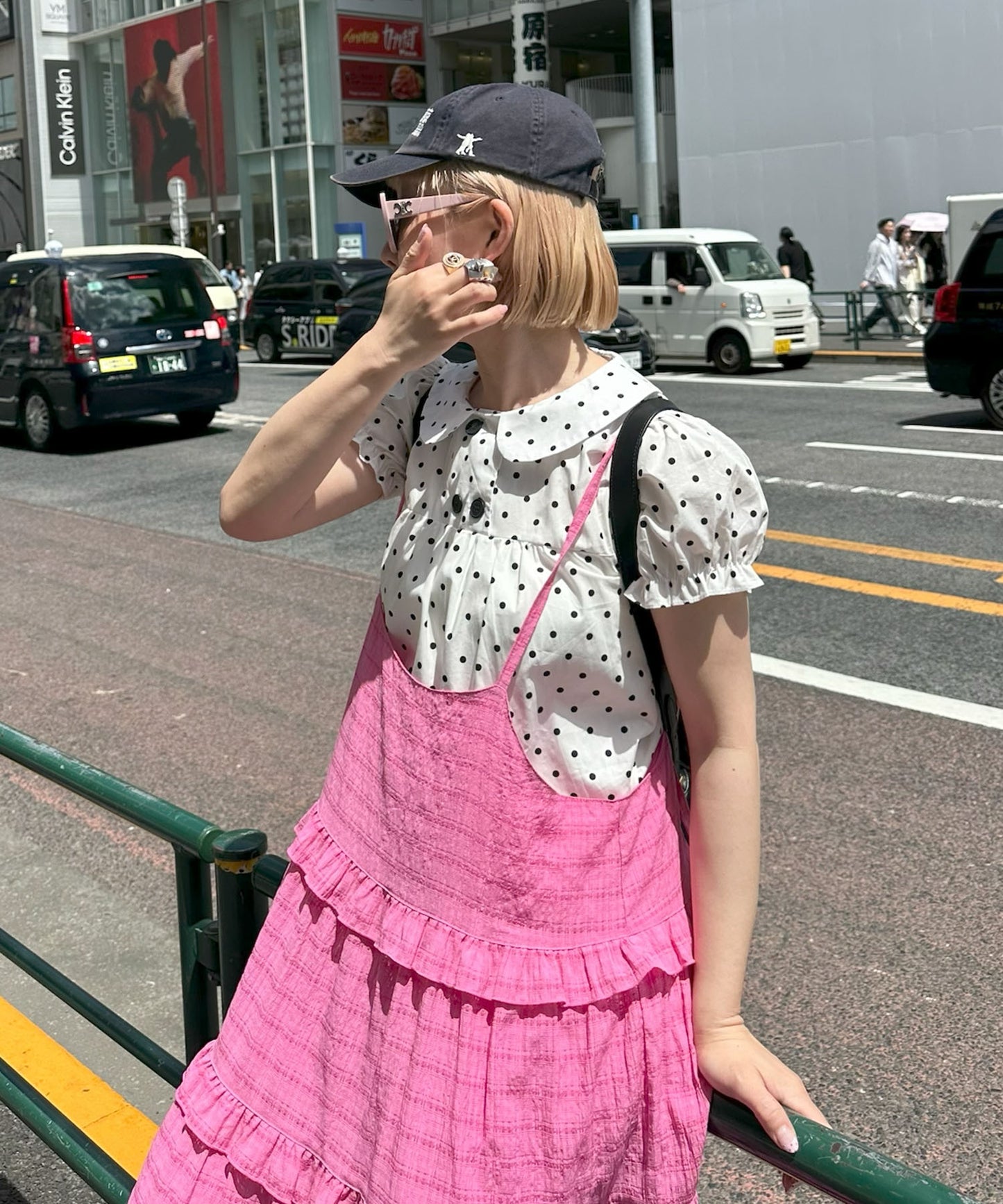 フリルティアードキャミワンピ【ピンク系その他】