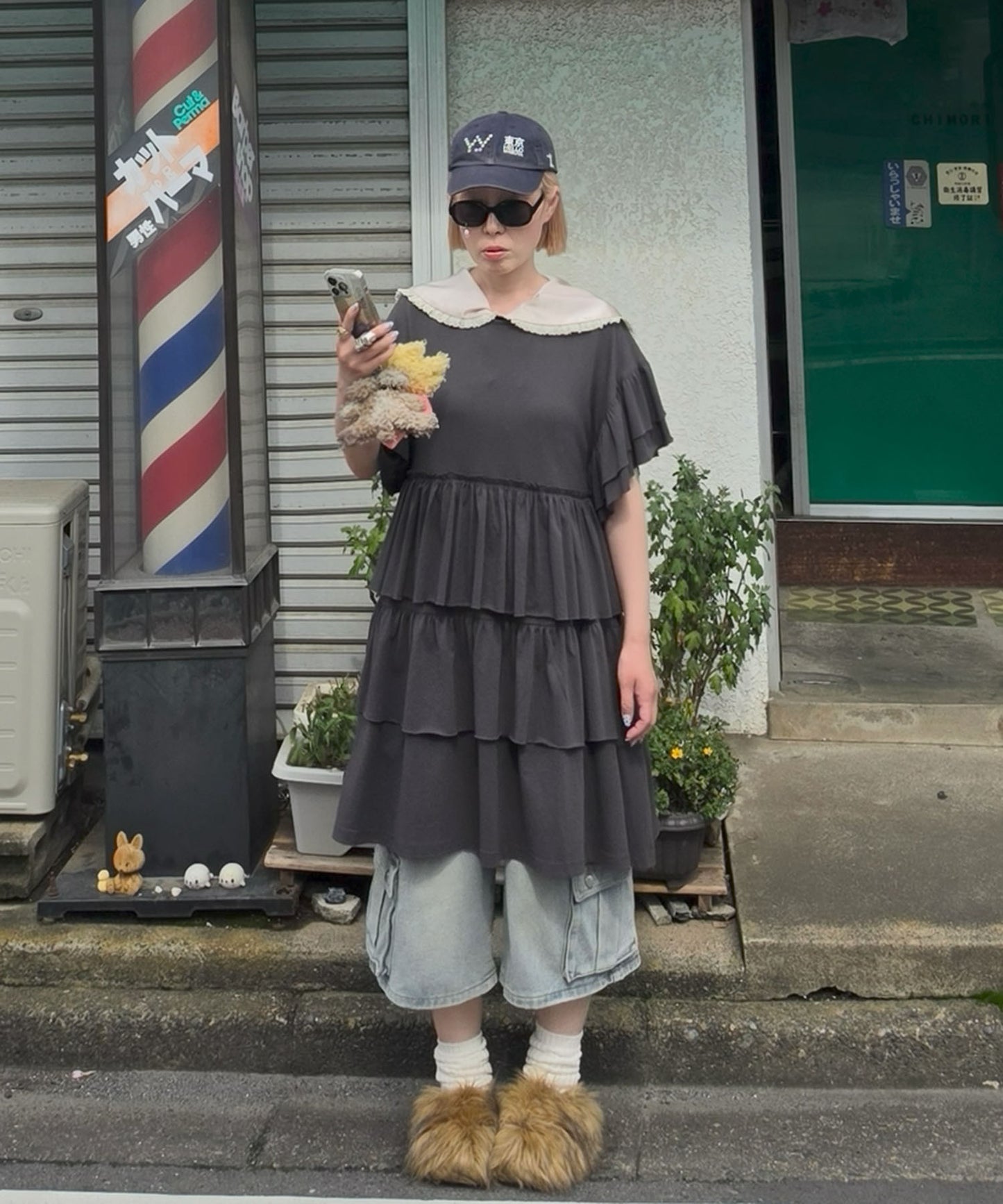 【復刻！】半袖になったフリフリカットワンピ【スミクロ】