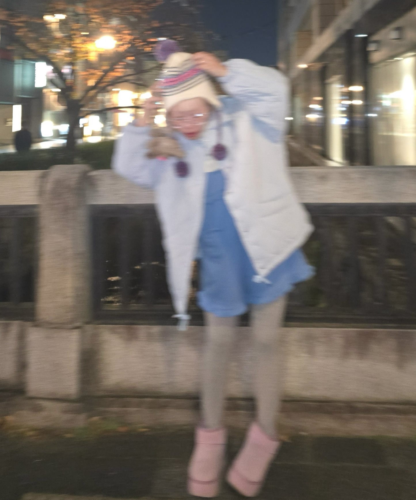 ハートポケサロペ【ブルー】