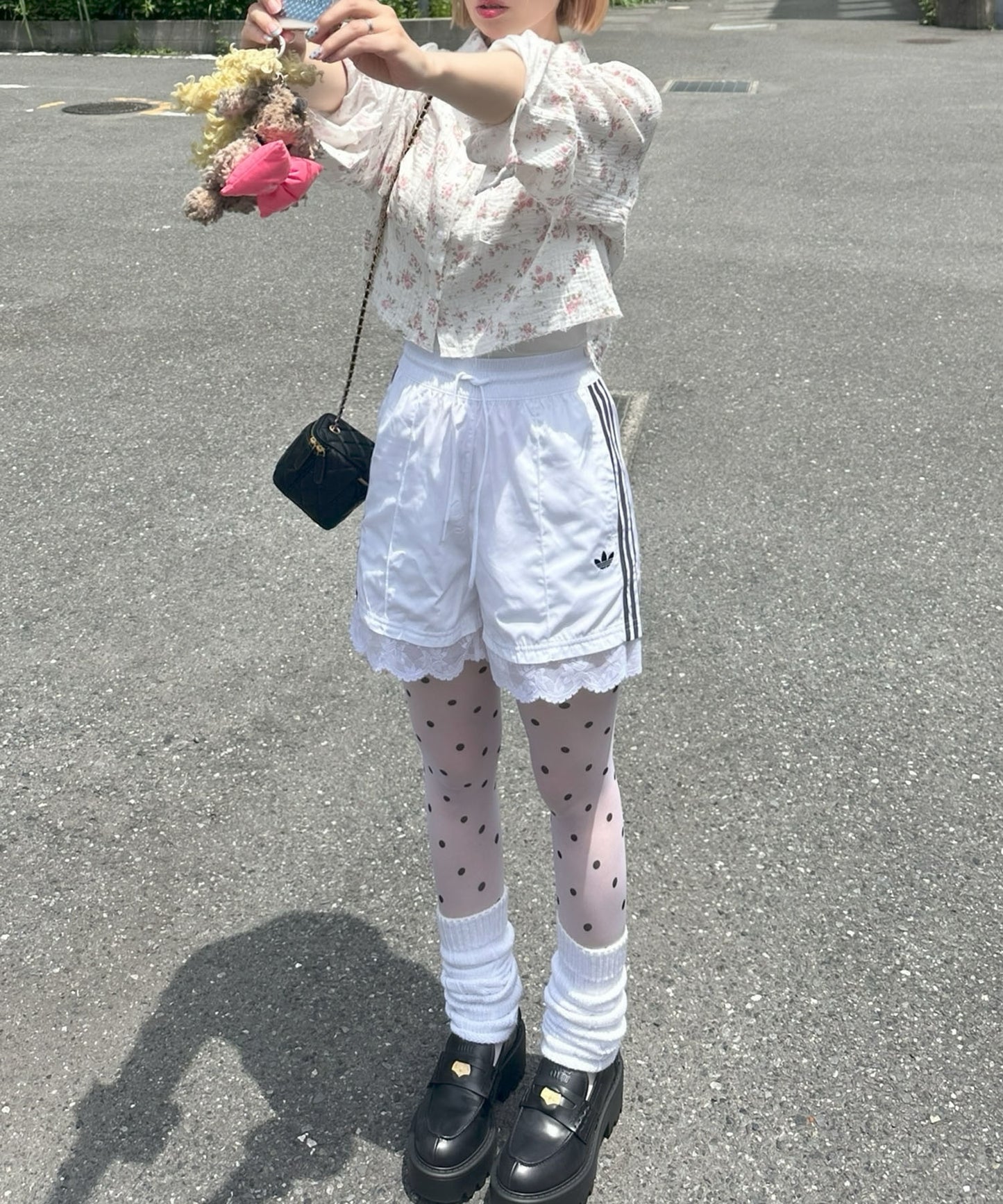 ガーゼ花柄シャツ【オフホワイト】