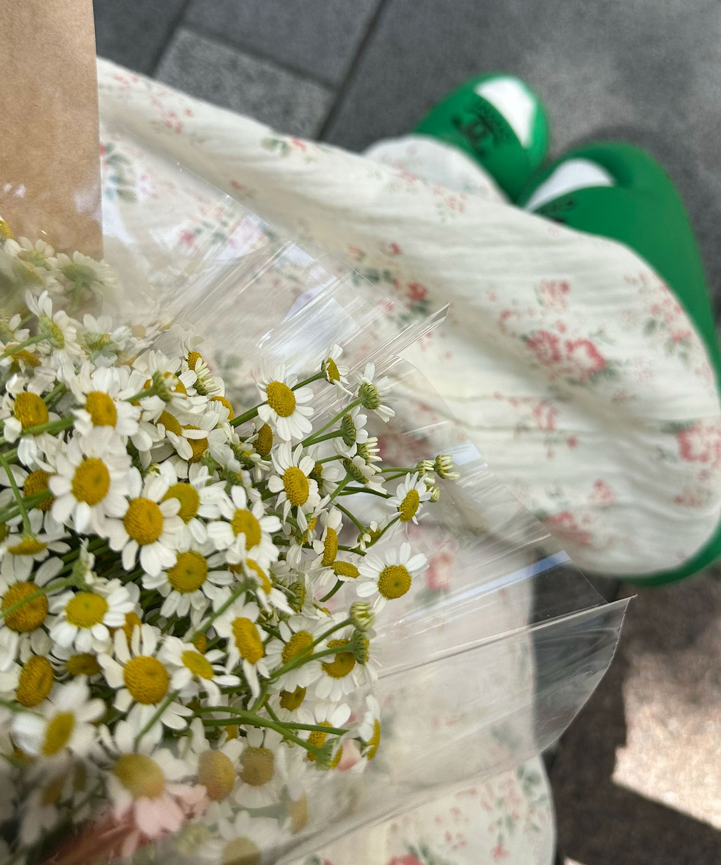 やわやわのラクチン花柄パンツ【オフホワイト】