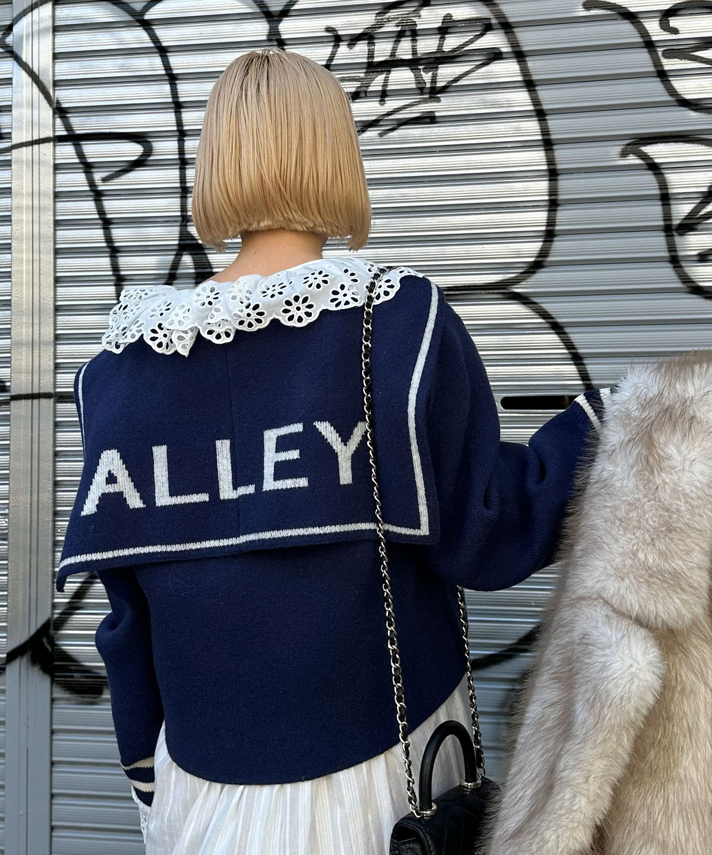 ALLEYセーラーニット【ネイビー】