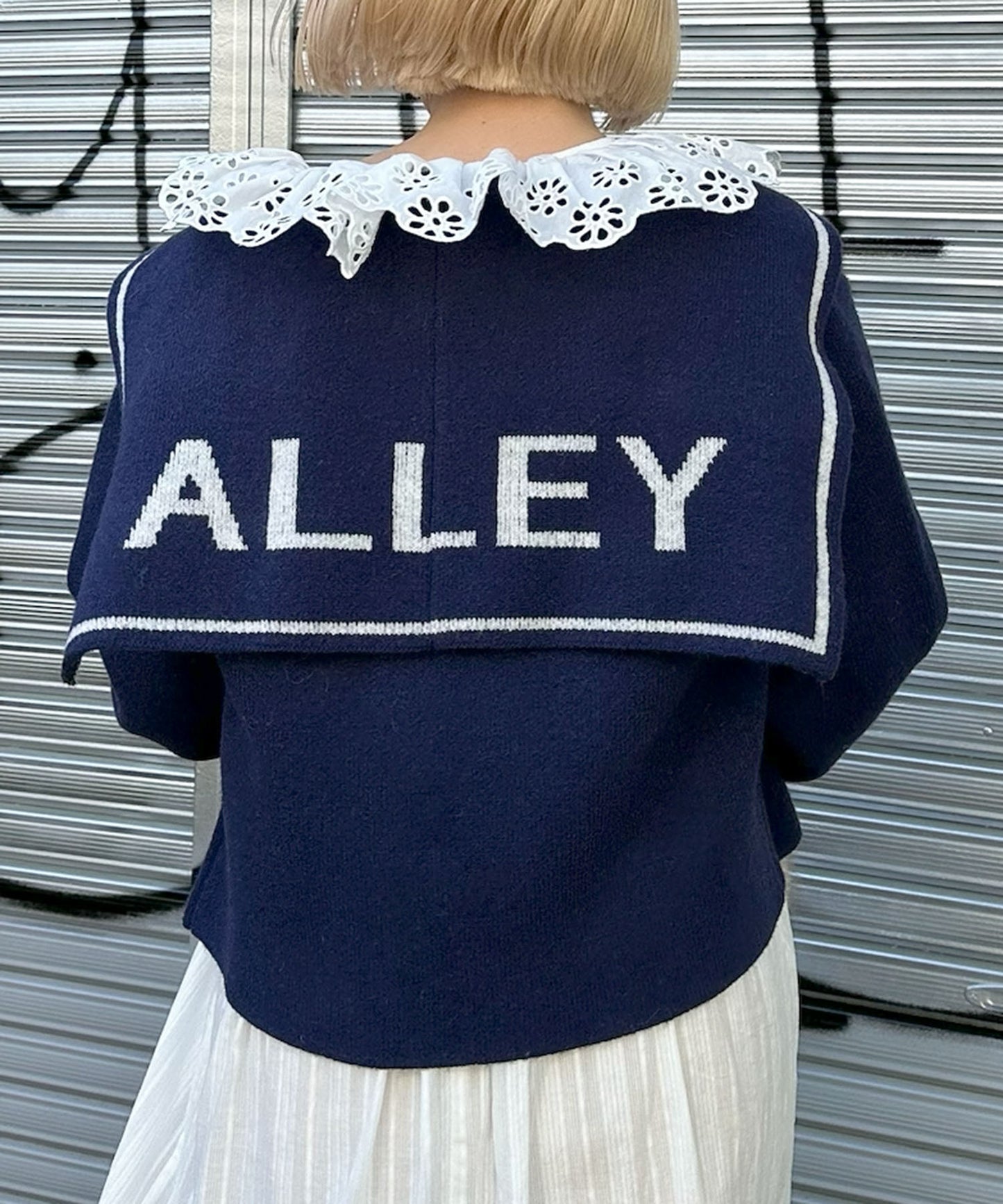 ALLEYセーラーニット【ネイビー】