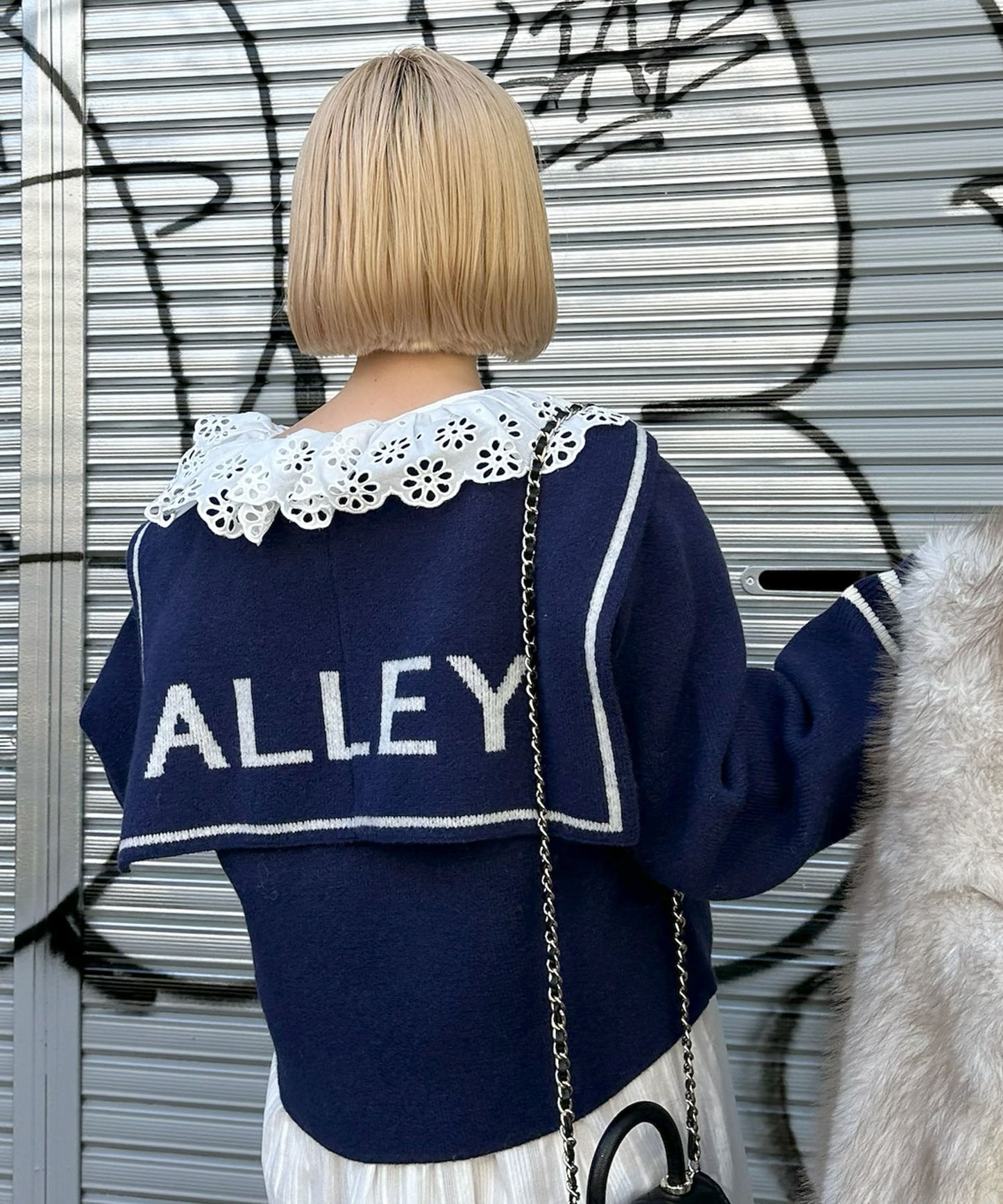 ALLEYセーラーニット【ネイビー】