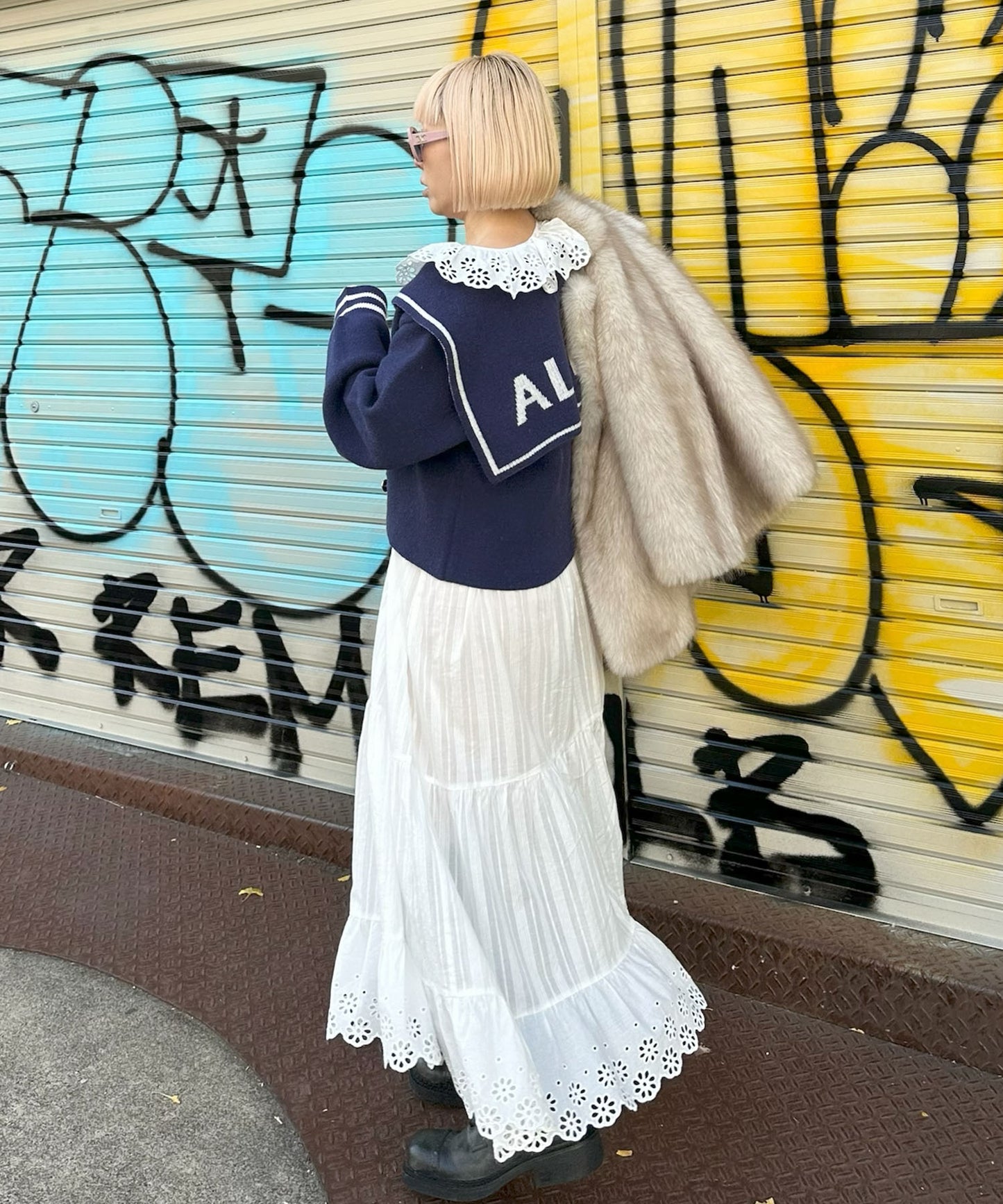 ALLEYセーラーニット【ネイビー】