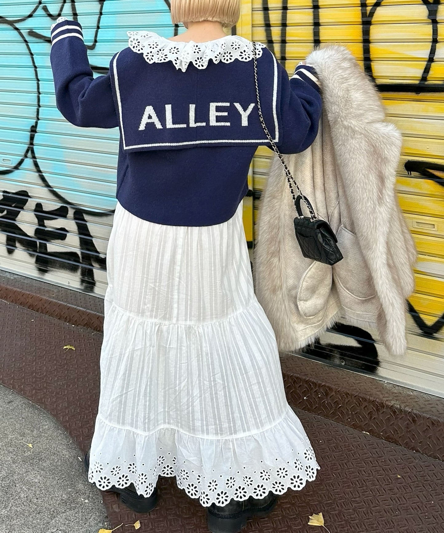 ALLEYセーラーニット【ネイビー】