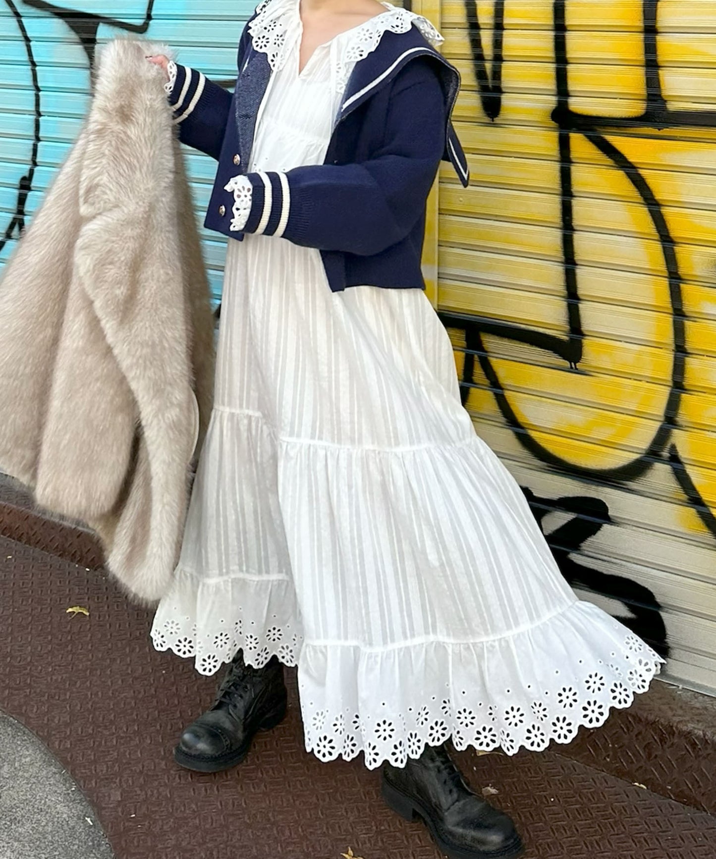 ALLEYセーラーニット【ネイビー】