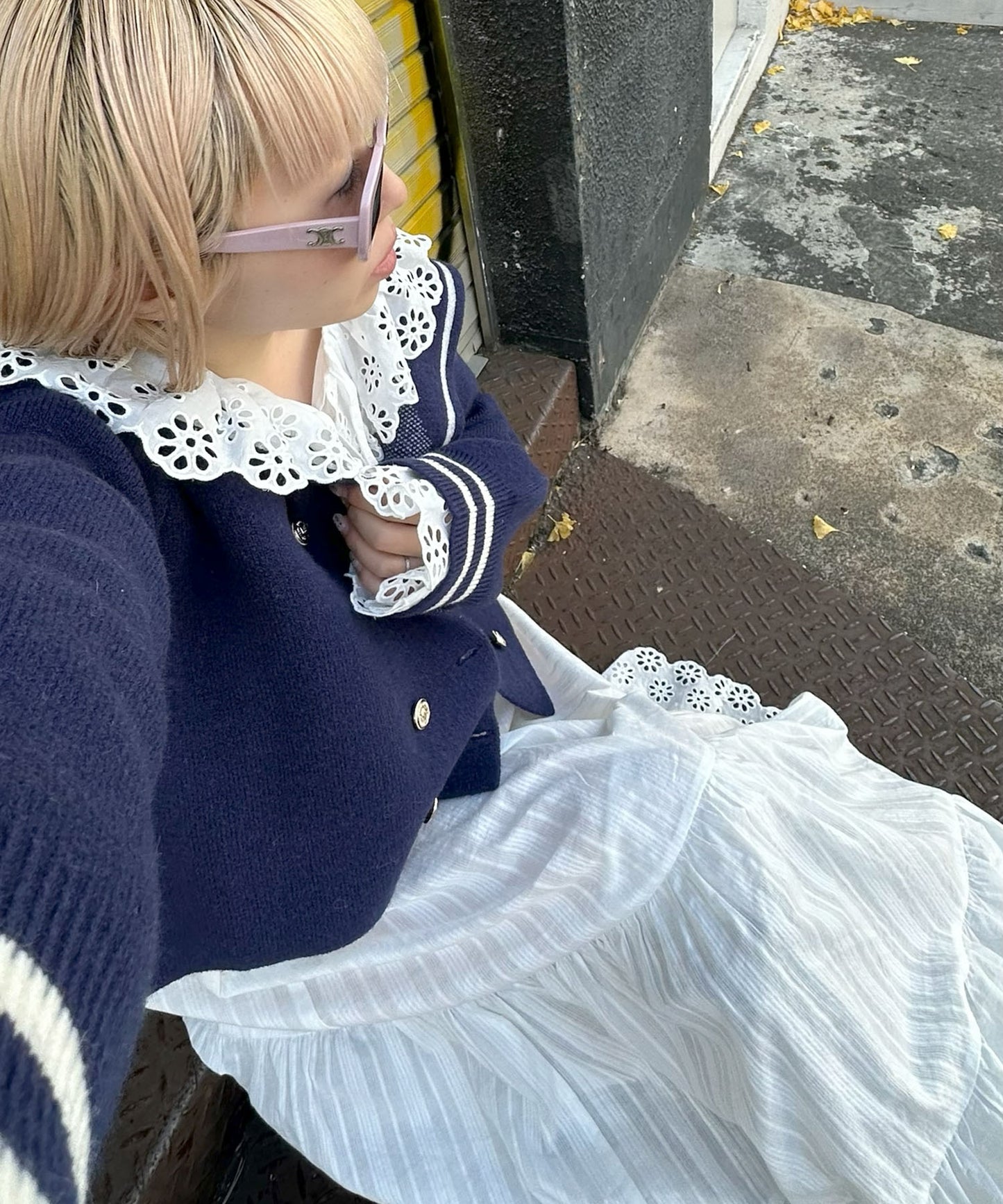 ALLEYセーラーニット【ネイビー】