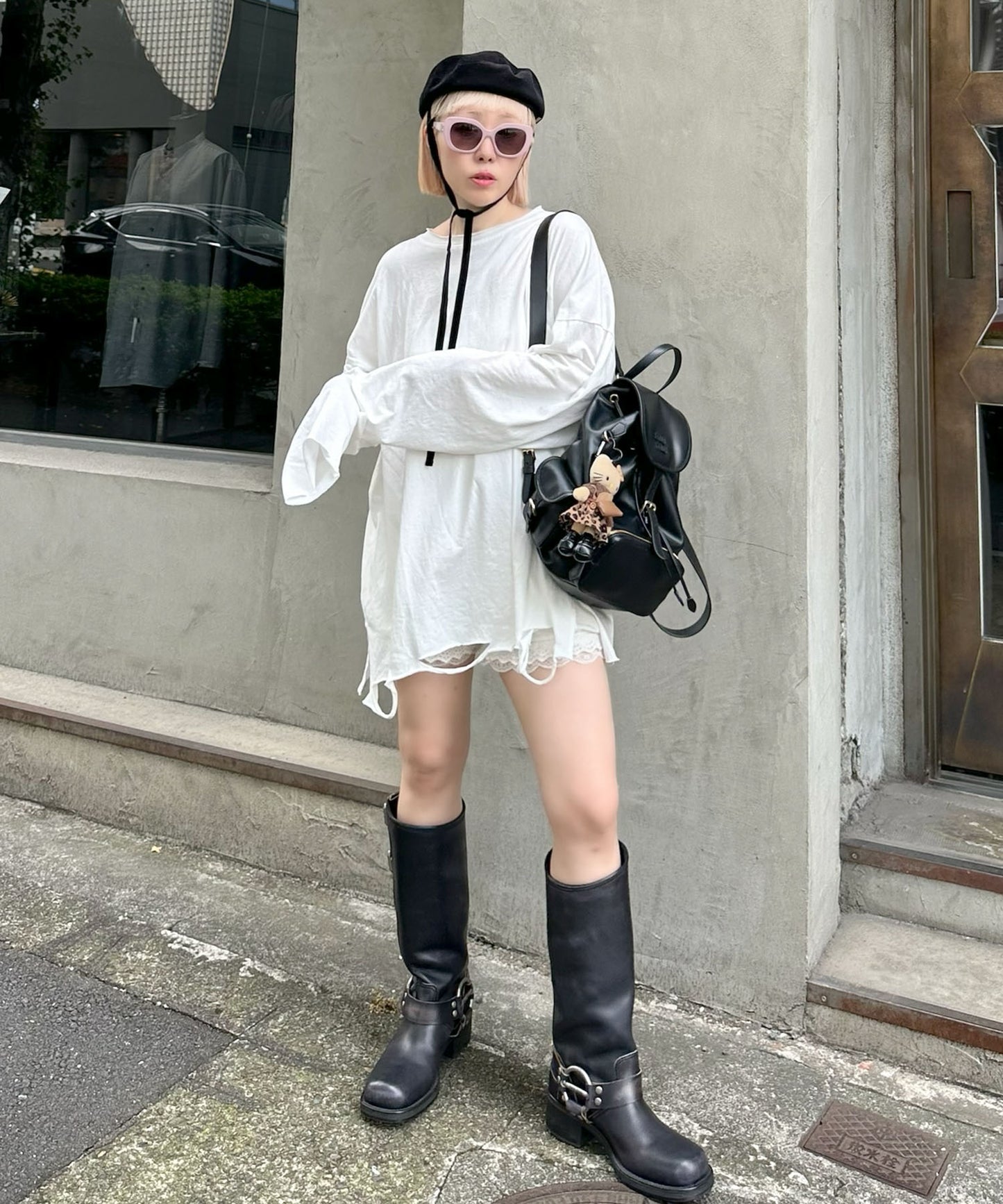 ダメージBIGロンT【オフホワイト】