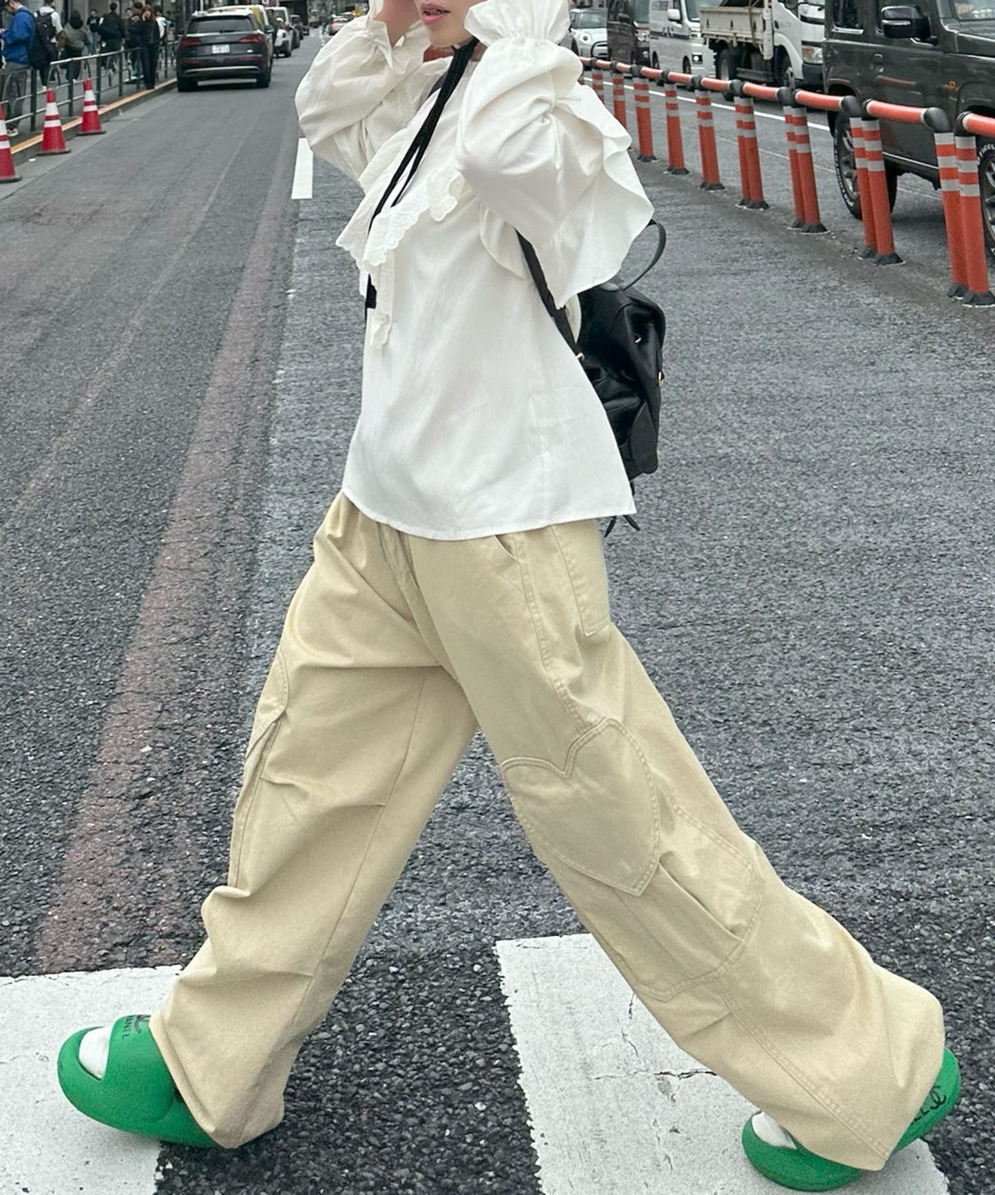 ハートポケカーゴパンツ【ベージュ】