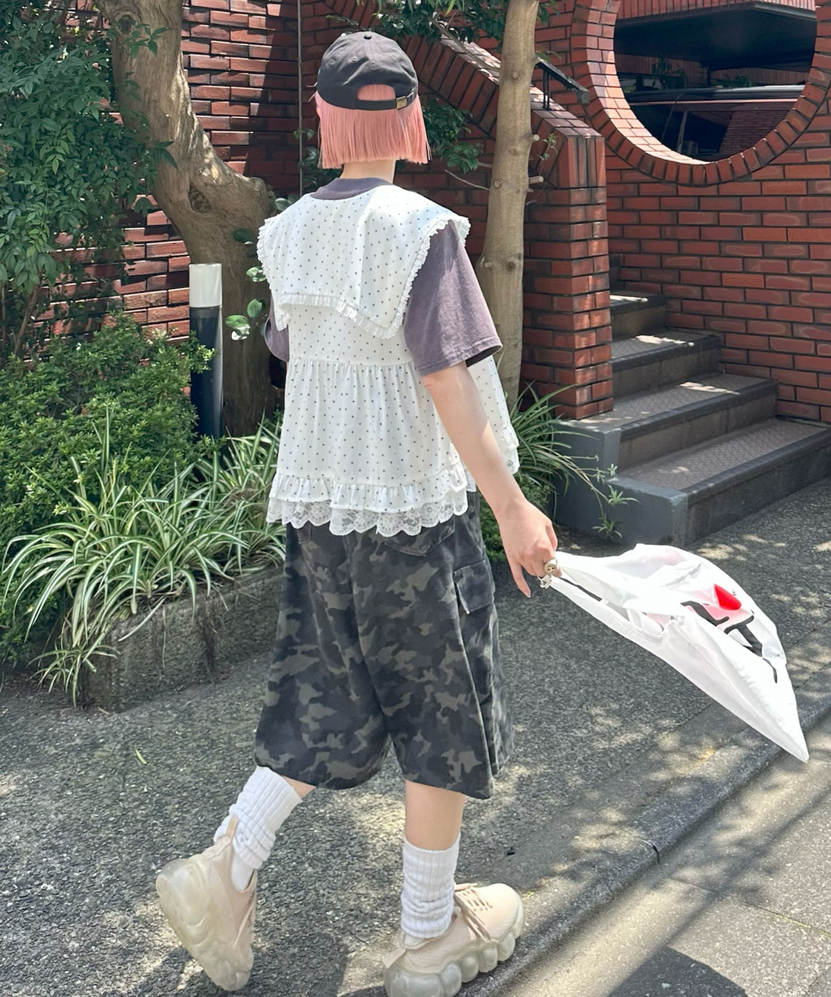 迷彩ゆるハーパン【カーキ】