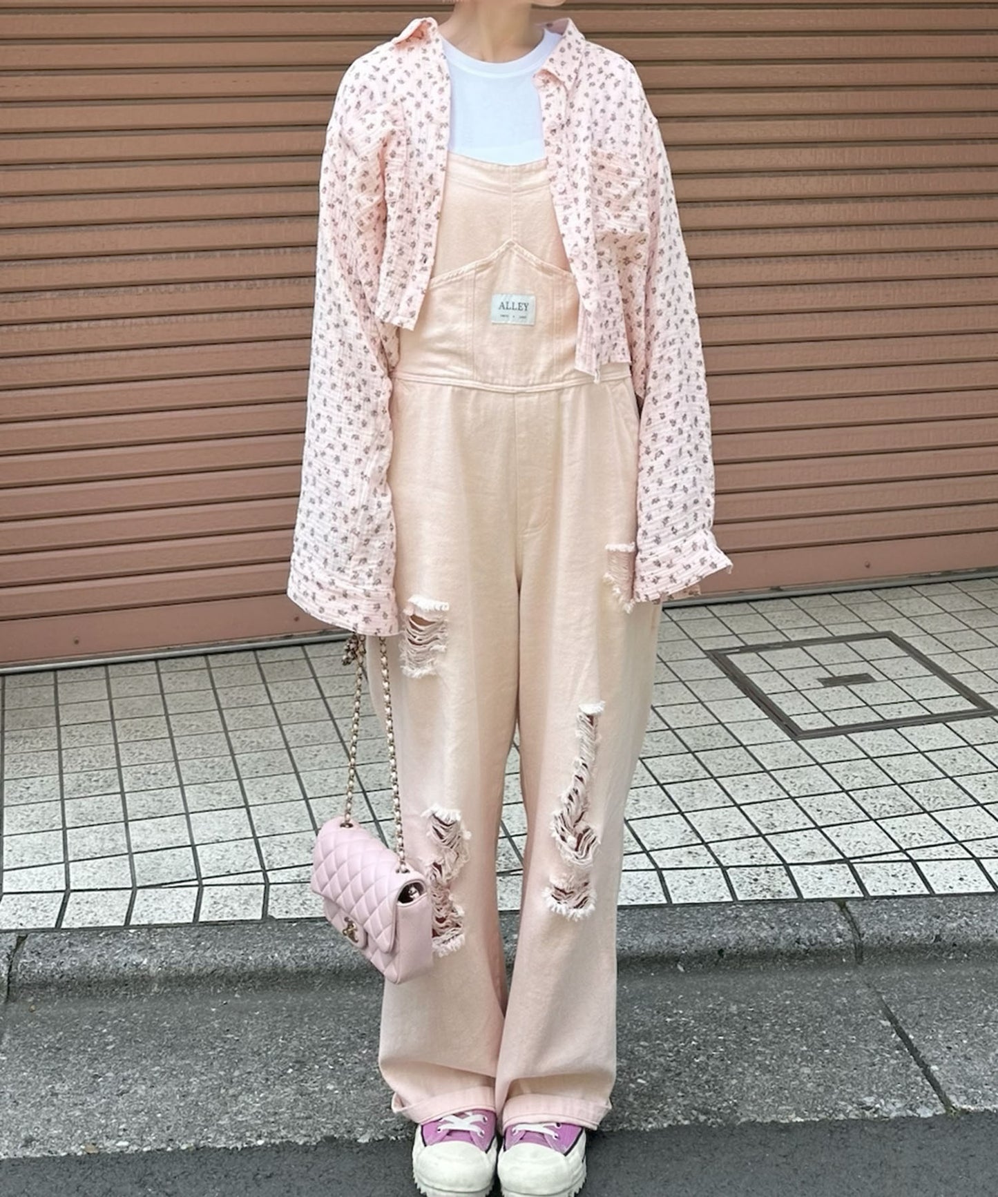 けっこうなダメージサロペ【ピンク】