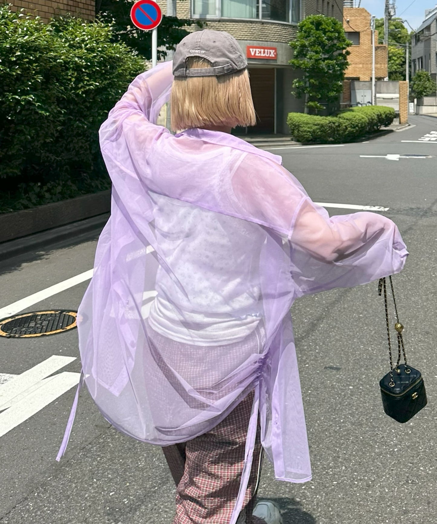 シアーBIGドロストシャツ【ラベンダー】
