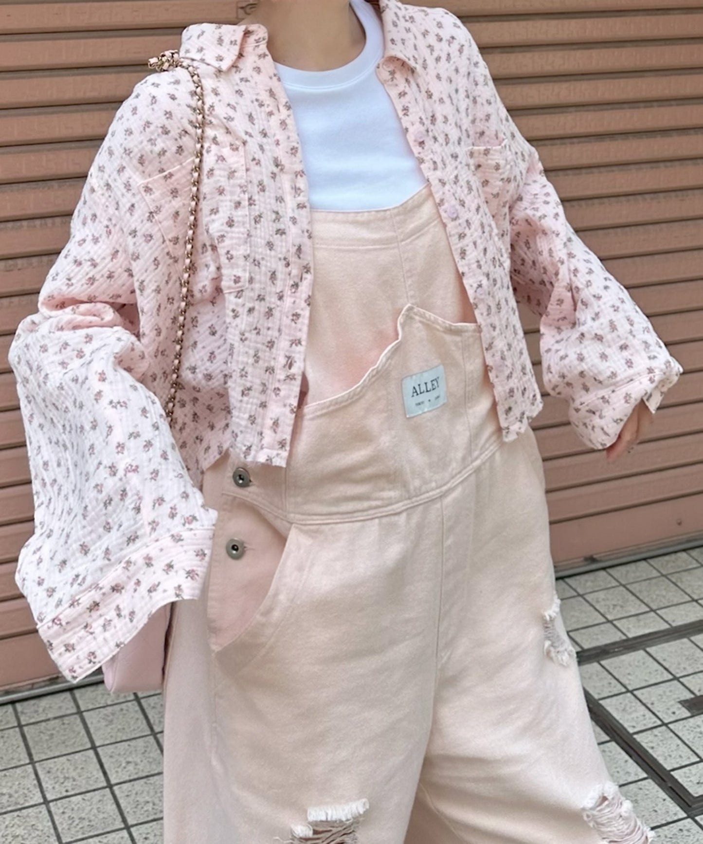 けっこうなダメージサロペ【ピンク】