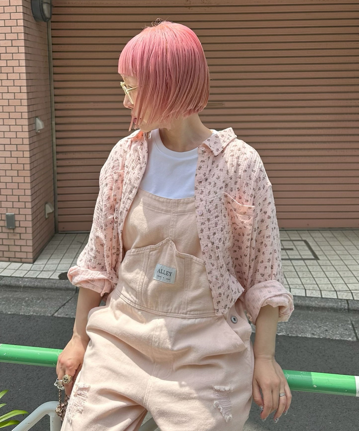 けっこうなダメージサロペ【ピンク】