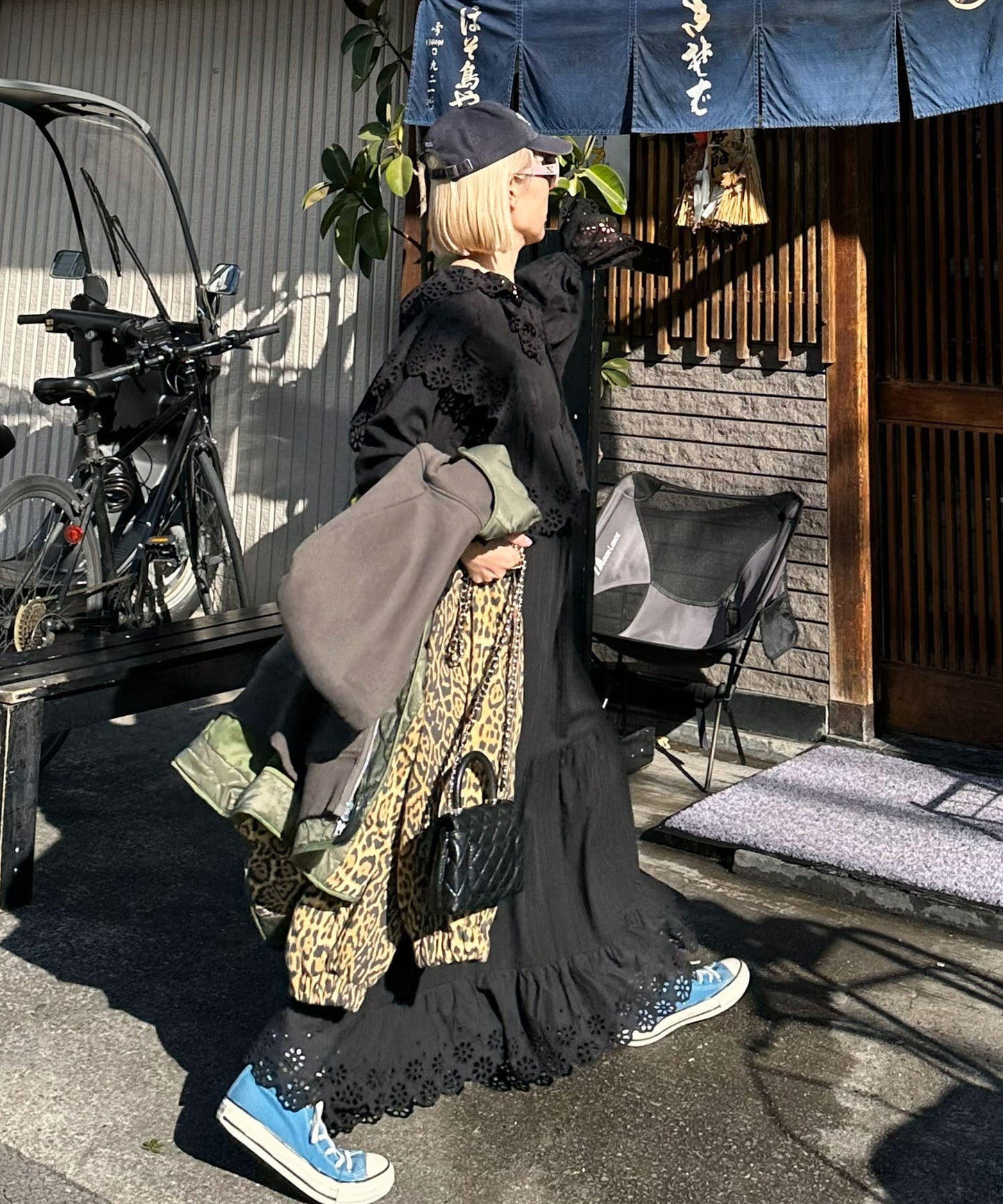 レースどっさりワンピ【ブラック】