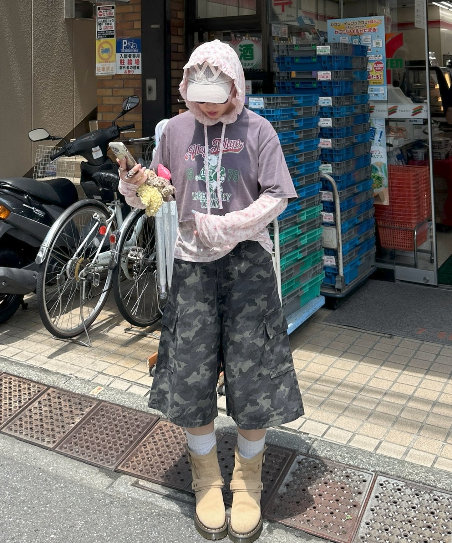 ヴィンテージ感強めなドッグ＆アイスT【ネイビー】