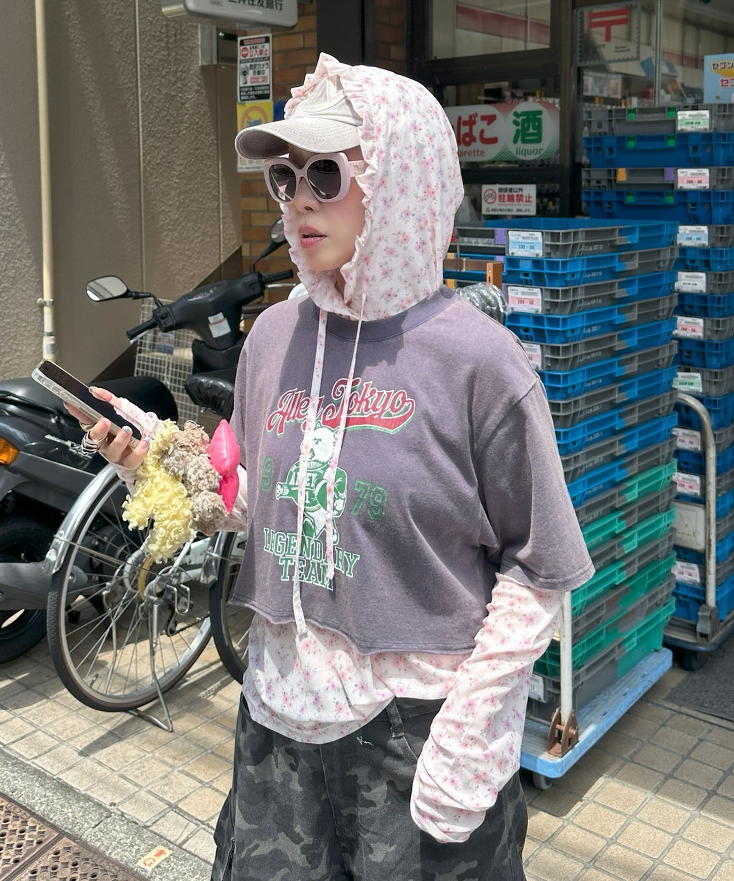ヴィンテージ感強めなドッグ＆アイスT【ネイビー】