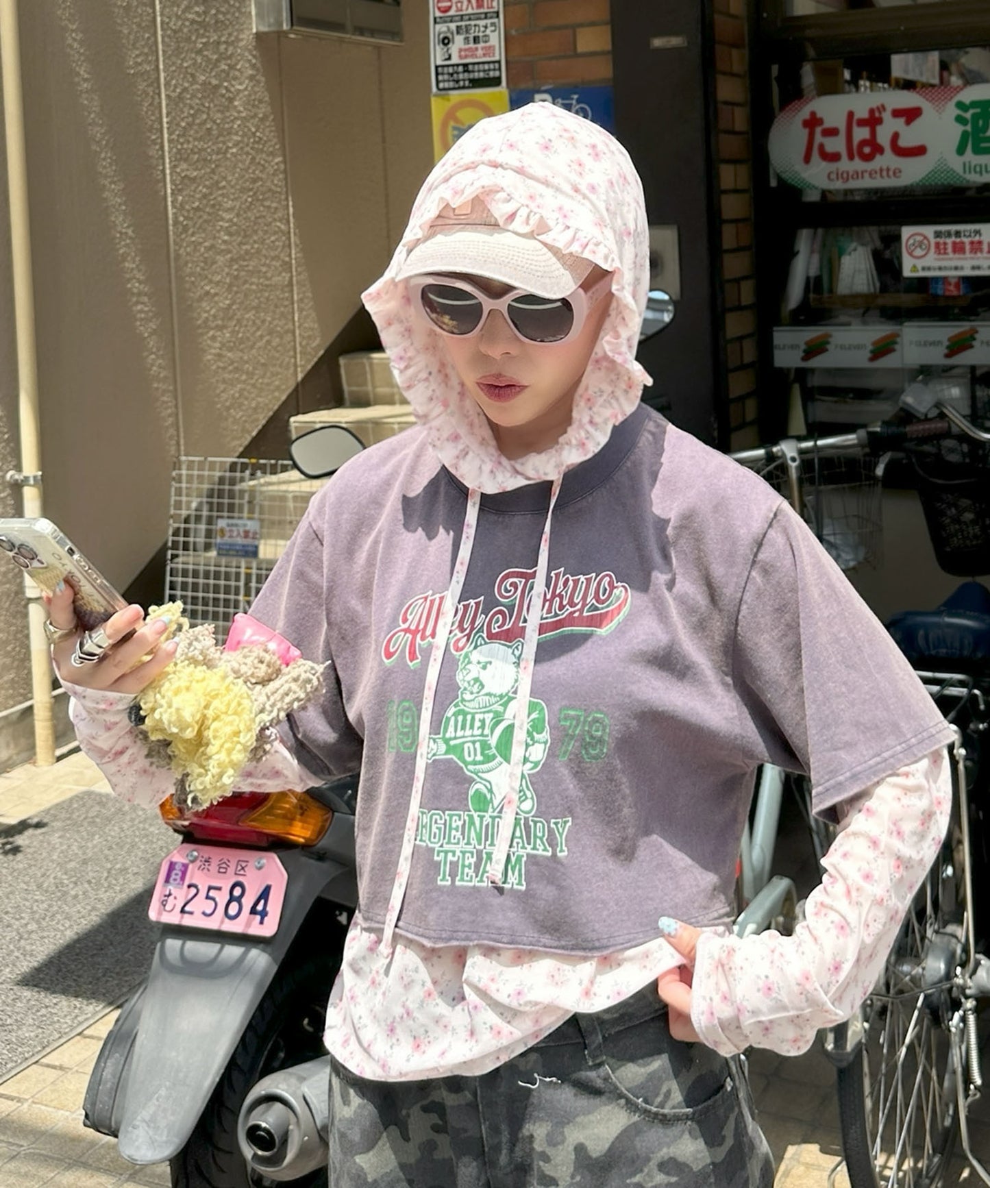 ヴィンテージ感強めなドッグ＆アイスT【ネイビー】