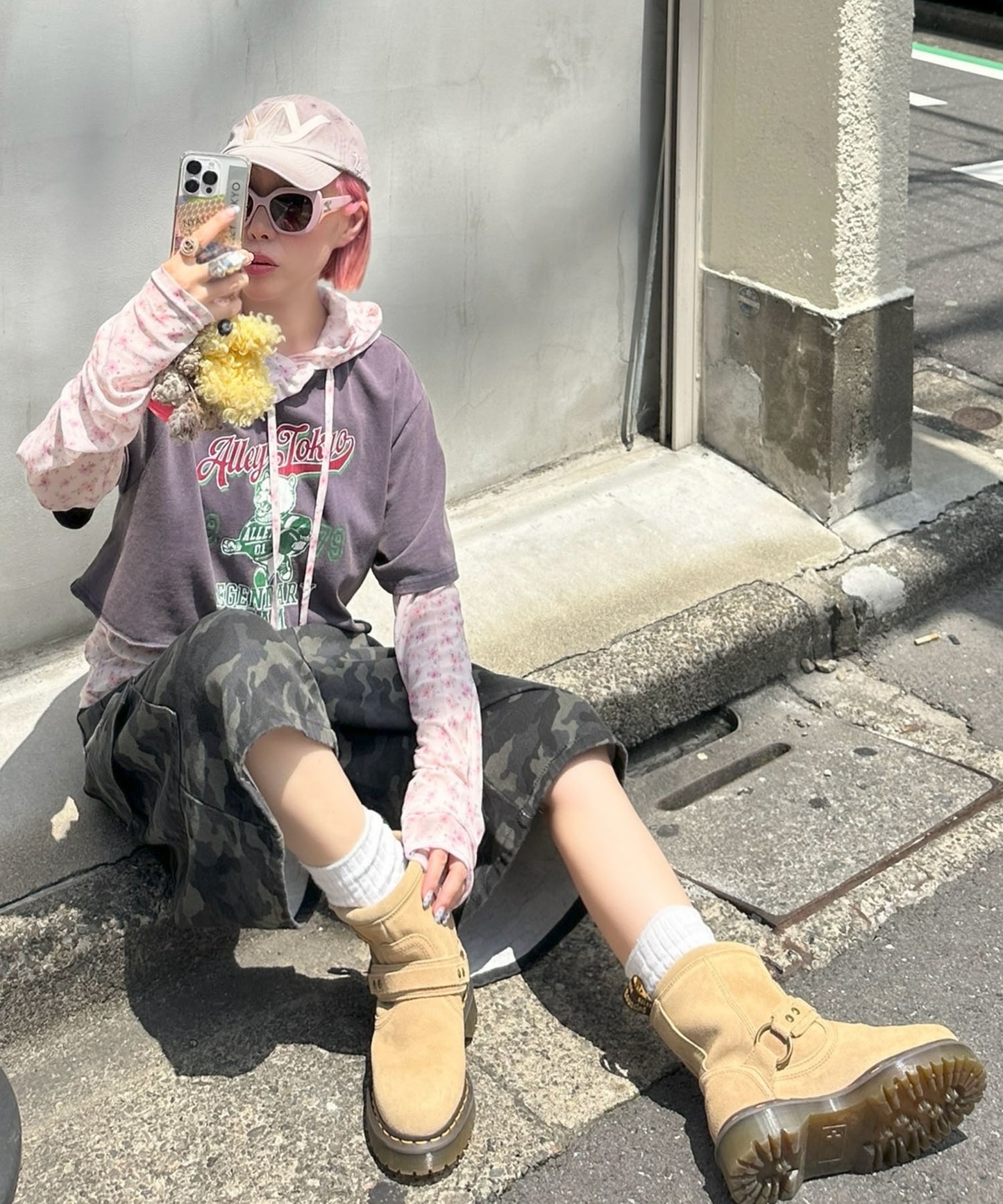 ヴィンテージ感強めなドッグ＆アイスT【ネイビー】