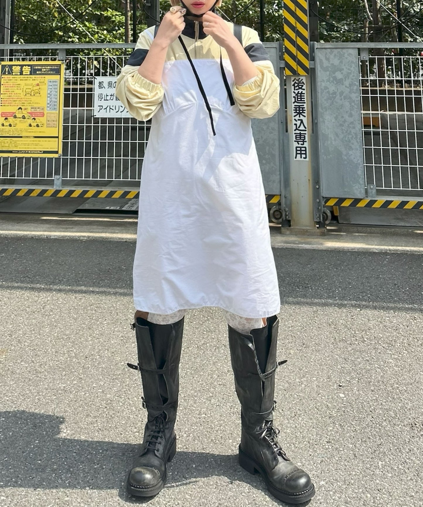 コットンキャミワンピ【オフホワイト】
