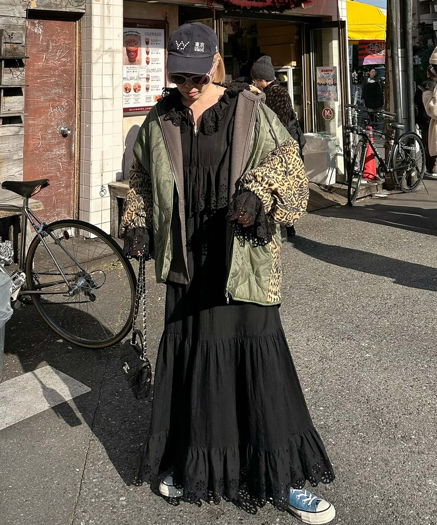 レースどっさりワンピ【ブラック】