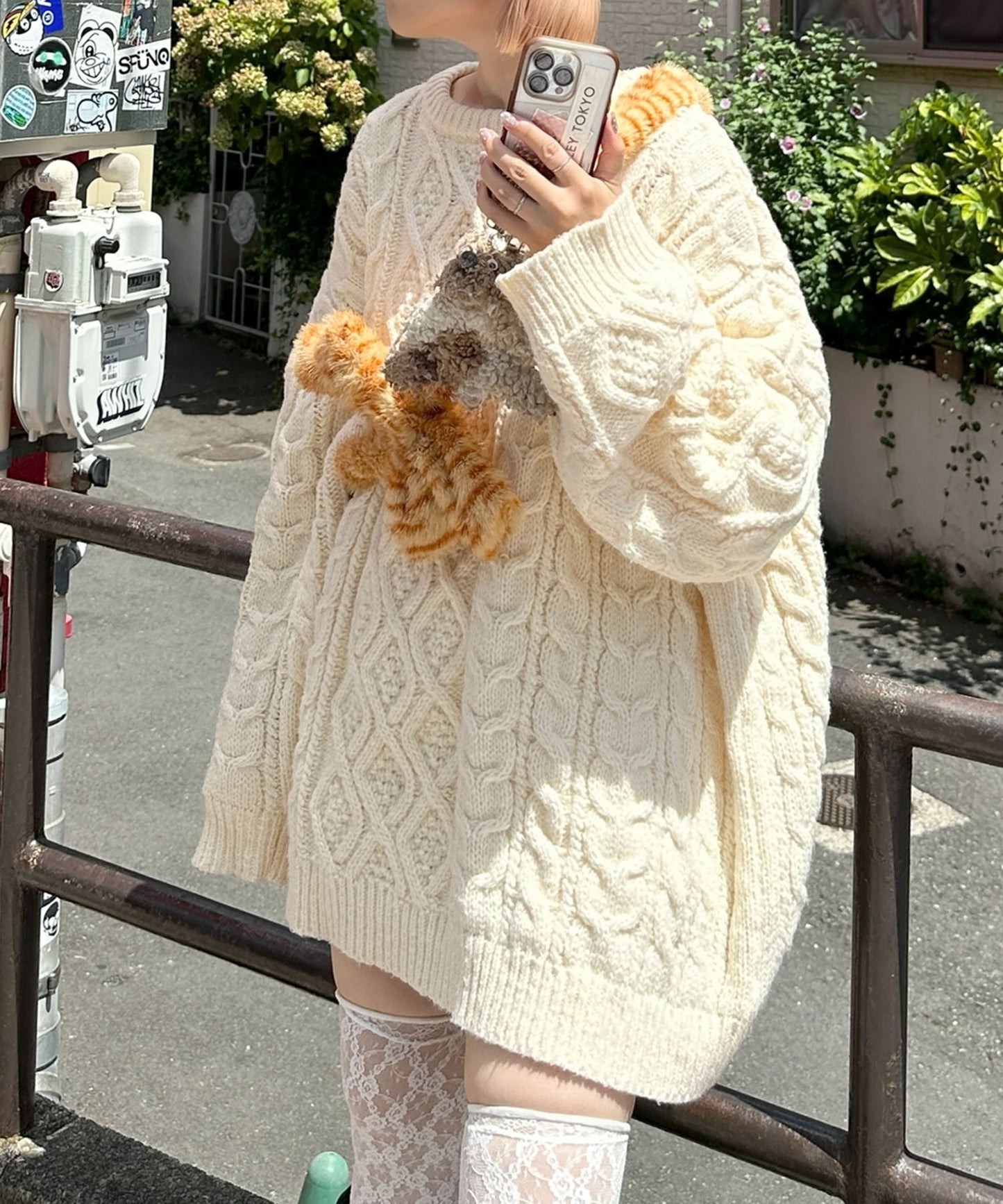 モンスターケーブルニットプルオーバー【オフホワイト】