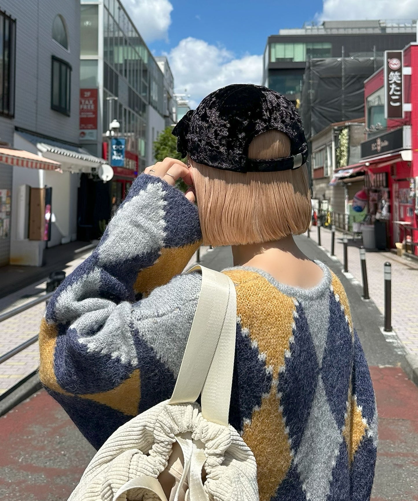 【Alley Tokyo × Casselini】リボン３コキャップ【ブラック系その他】